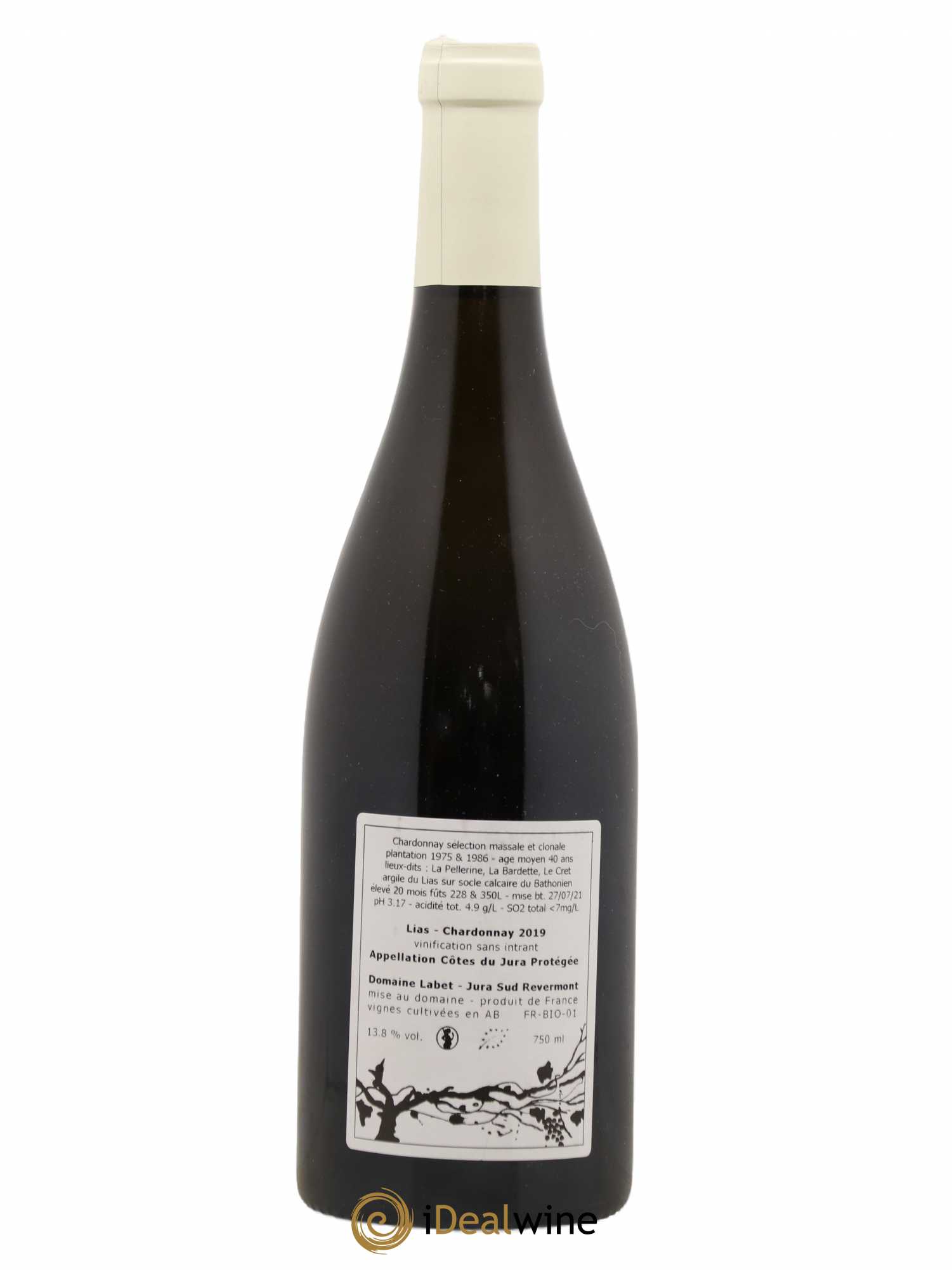 Côtes du Jura Chardonnay Lias Romain - Julien - Charline Labet 2019 - Lot de 1 bouteille - 1