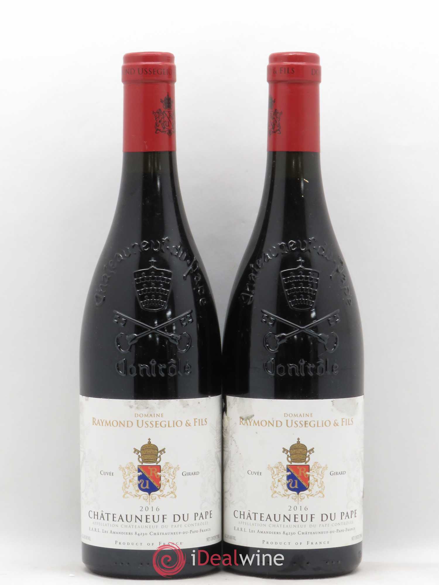 Châteauneuf-du-Pape Raymond Usseglio & Fils (Domaine) Cuvée Girard (sans prix de réserve) 2016 - Posten von 2 Flaschen - 0