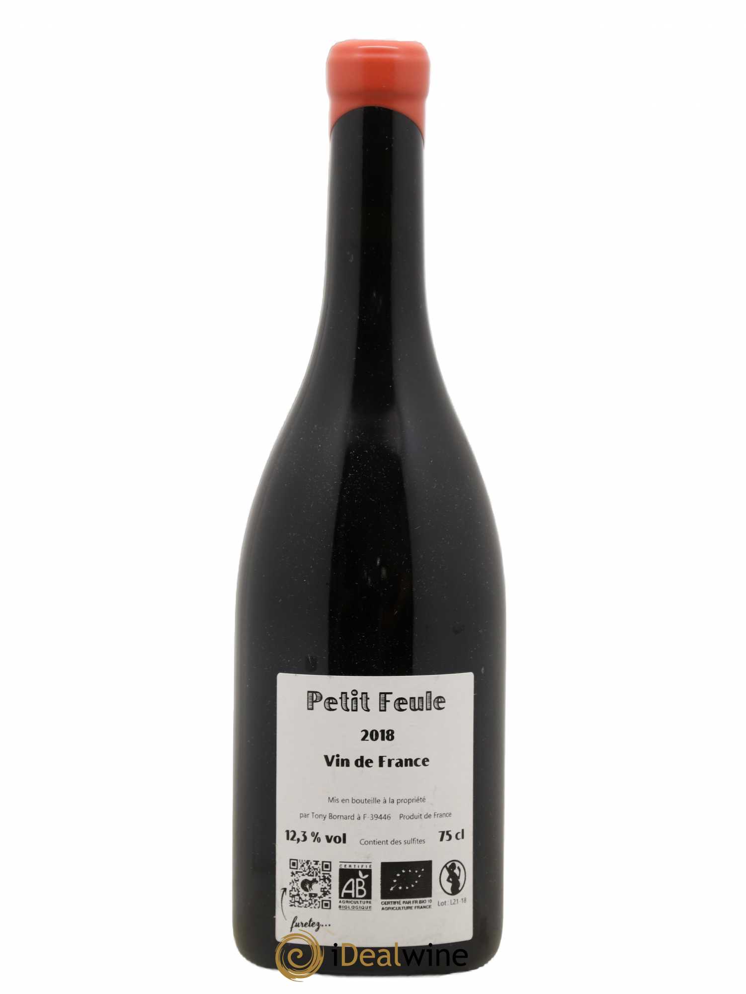 Arbois-Pupillin Pinot noir Petit Feule Bornard 2018 - Lot de 1 bouteille - 1