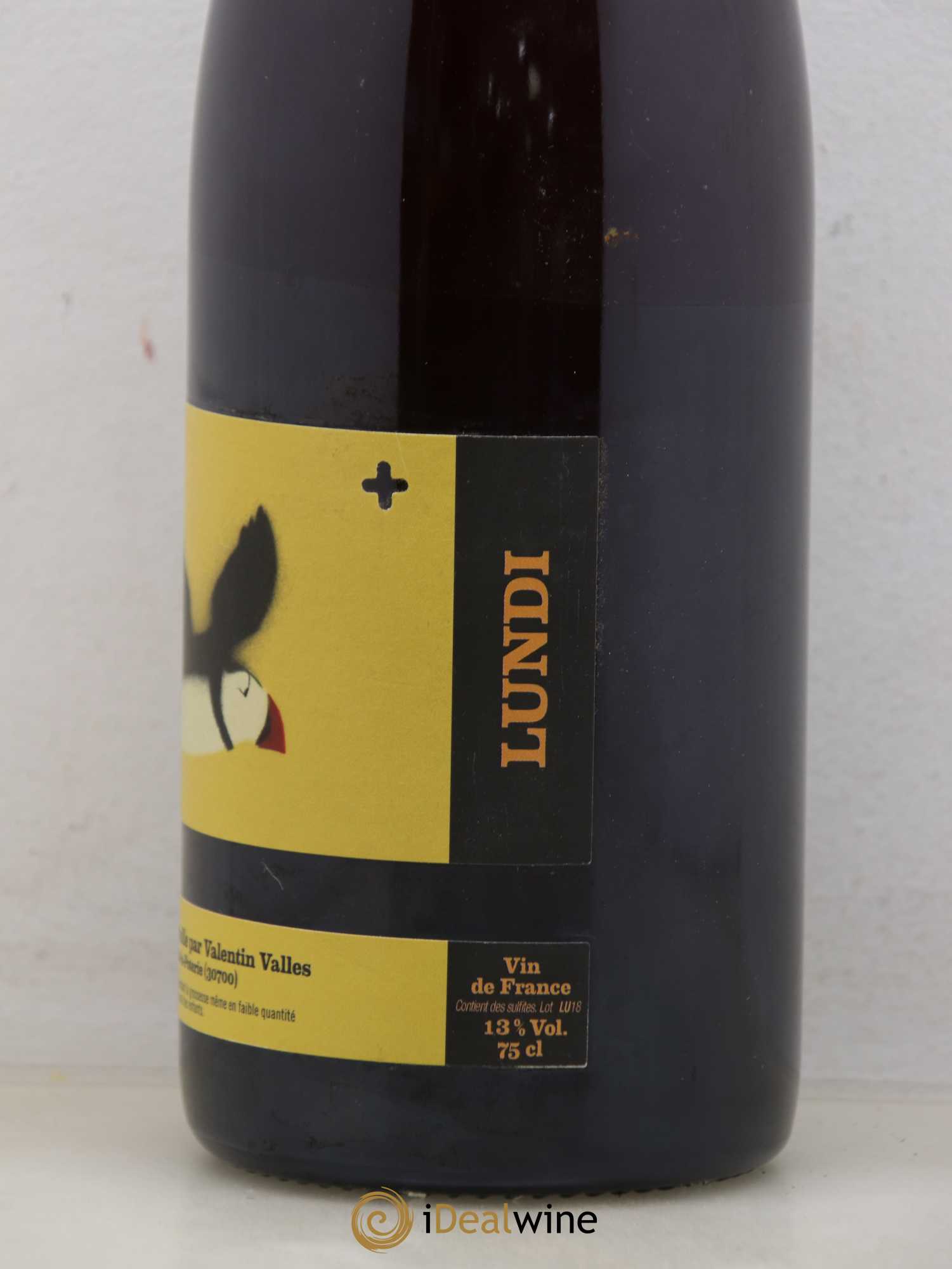 Vin de France Lundi Valentin Vallés Plus 2018 - Lot de 1 bouteille - 1
