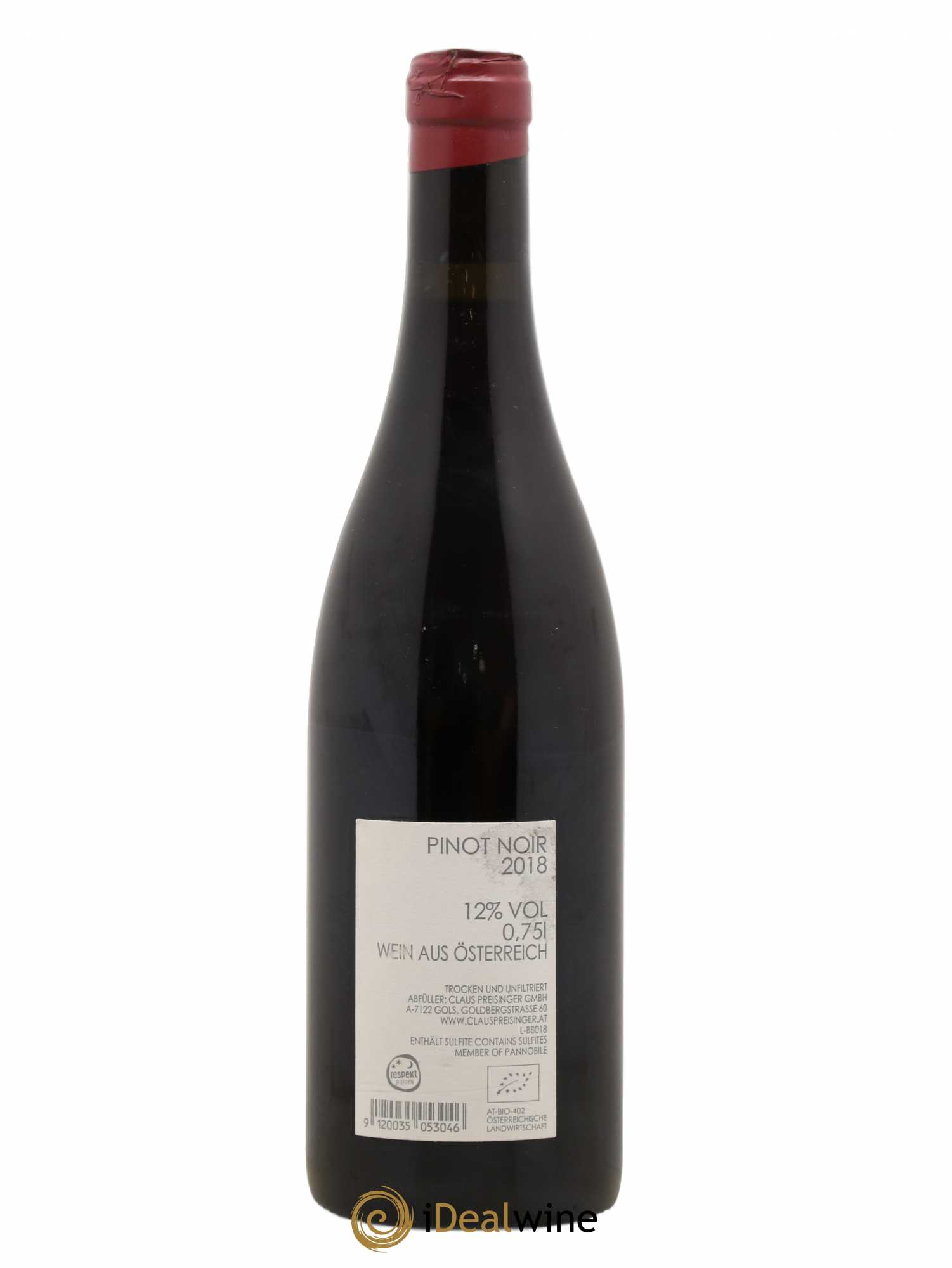 Autriche Claus Preisinger Pinot Noir 2018 - Lot de 1 bouteille - 1
