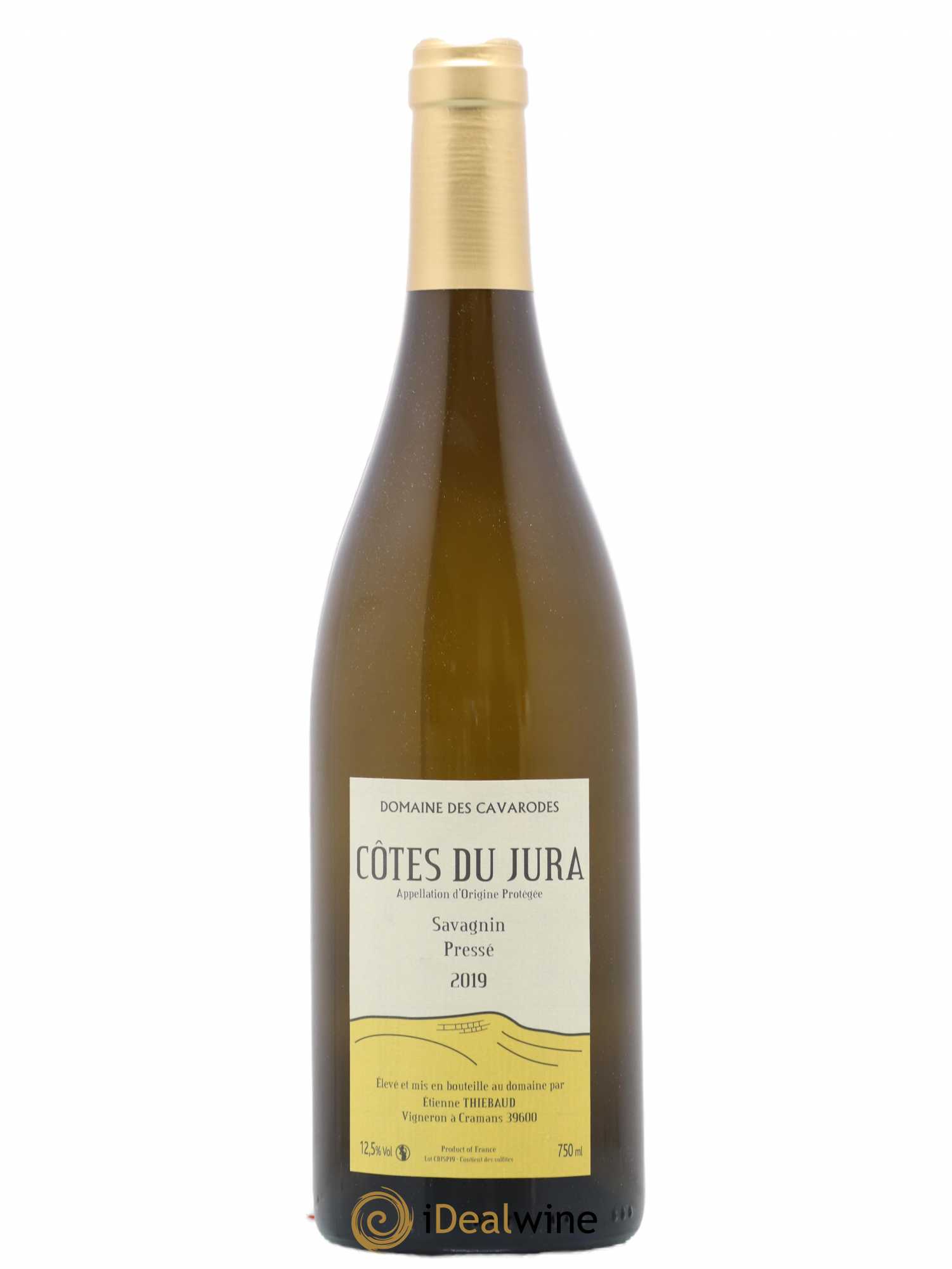 Côtes du Jura Savagnin pressé Cavarodes (Domaine des) - Etienne Thiébaud 2019 - Lot de 1 bouteille - 0