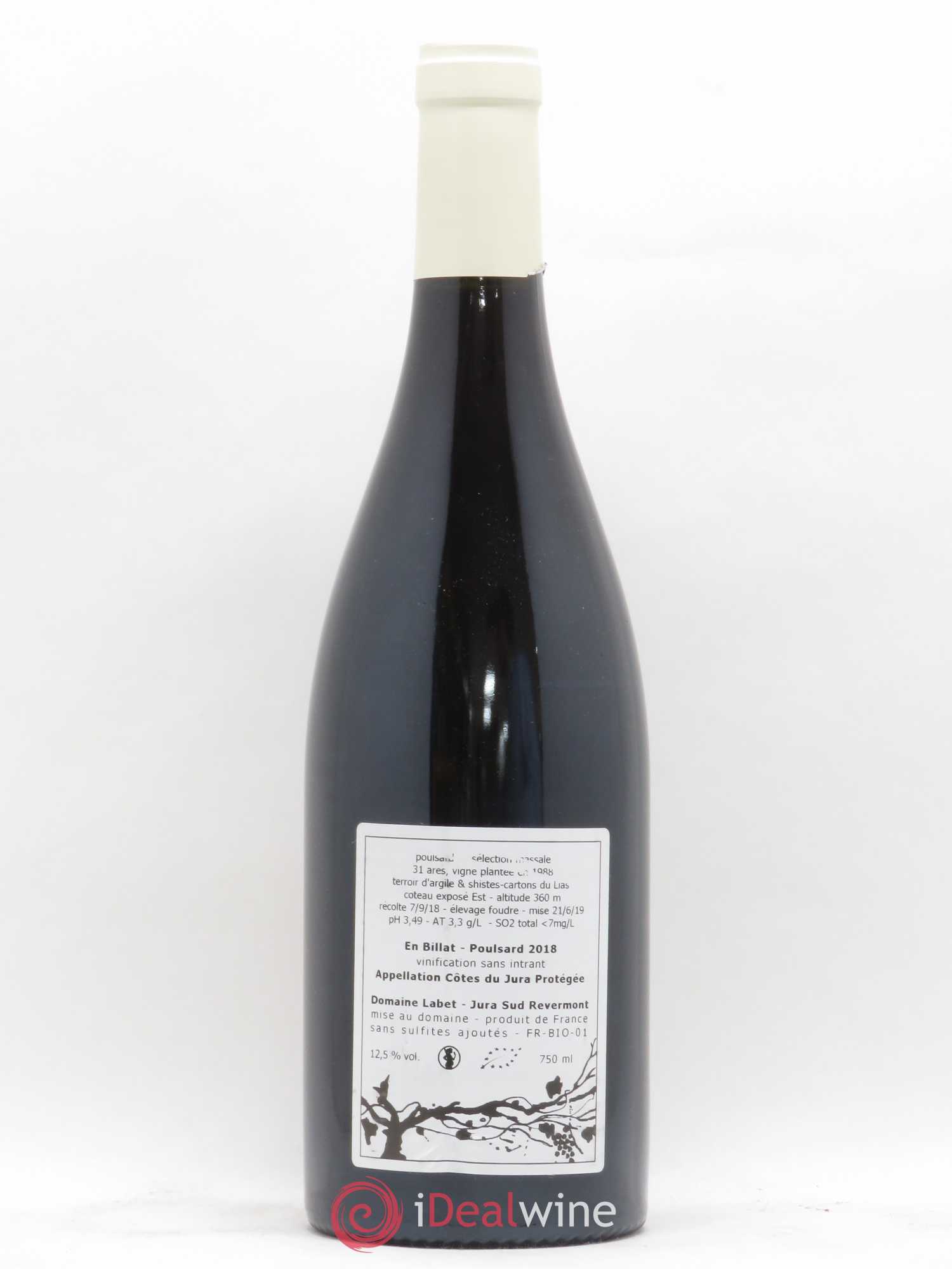 Côtes du Jura Poulsard En Billat Romain - Julien - Charline Labet 2018 - Lot de 1 bouteille - 1
