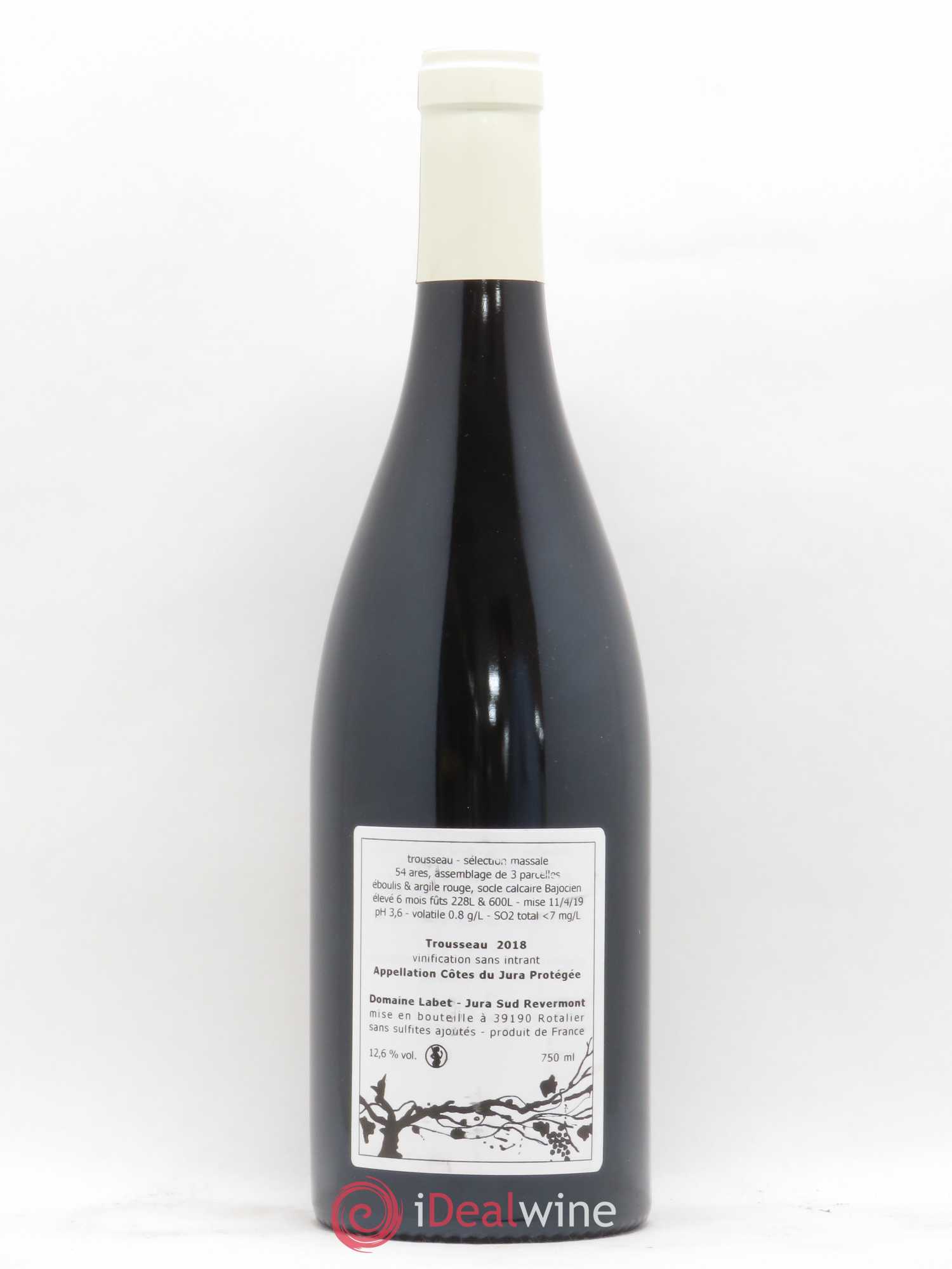 Côtes du Jura Trousseau Sélection Massale Romain - Julien - Charline Labet 2018 - Lot de 1 bouteille - 1