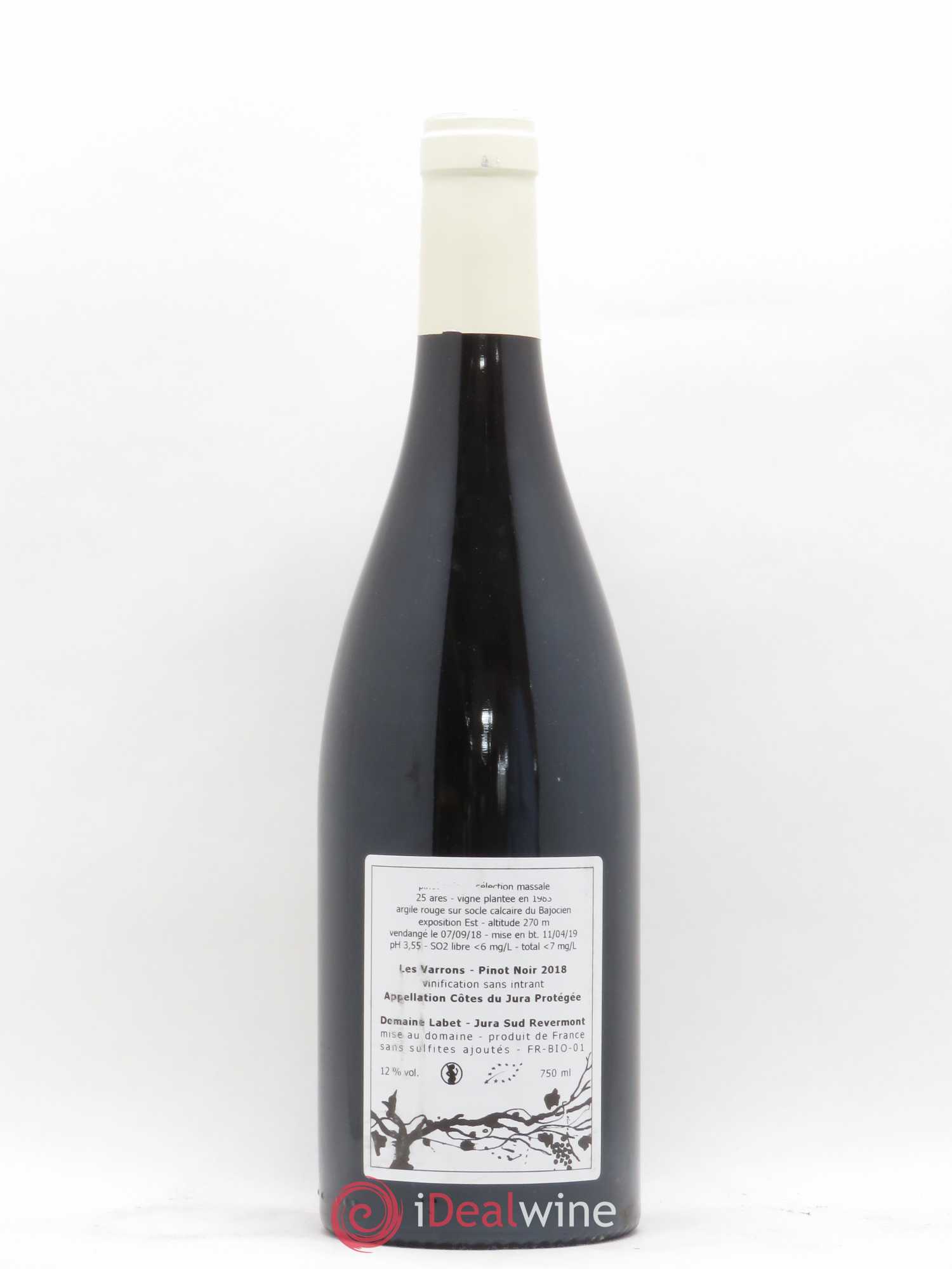 Côtes du Jura Pinot Noir Les Varrons Sélection Massale Romain - Julien - Charline Labet Selection massale 2018 - Lot de 1 bouteille - 1