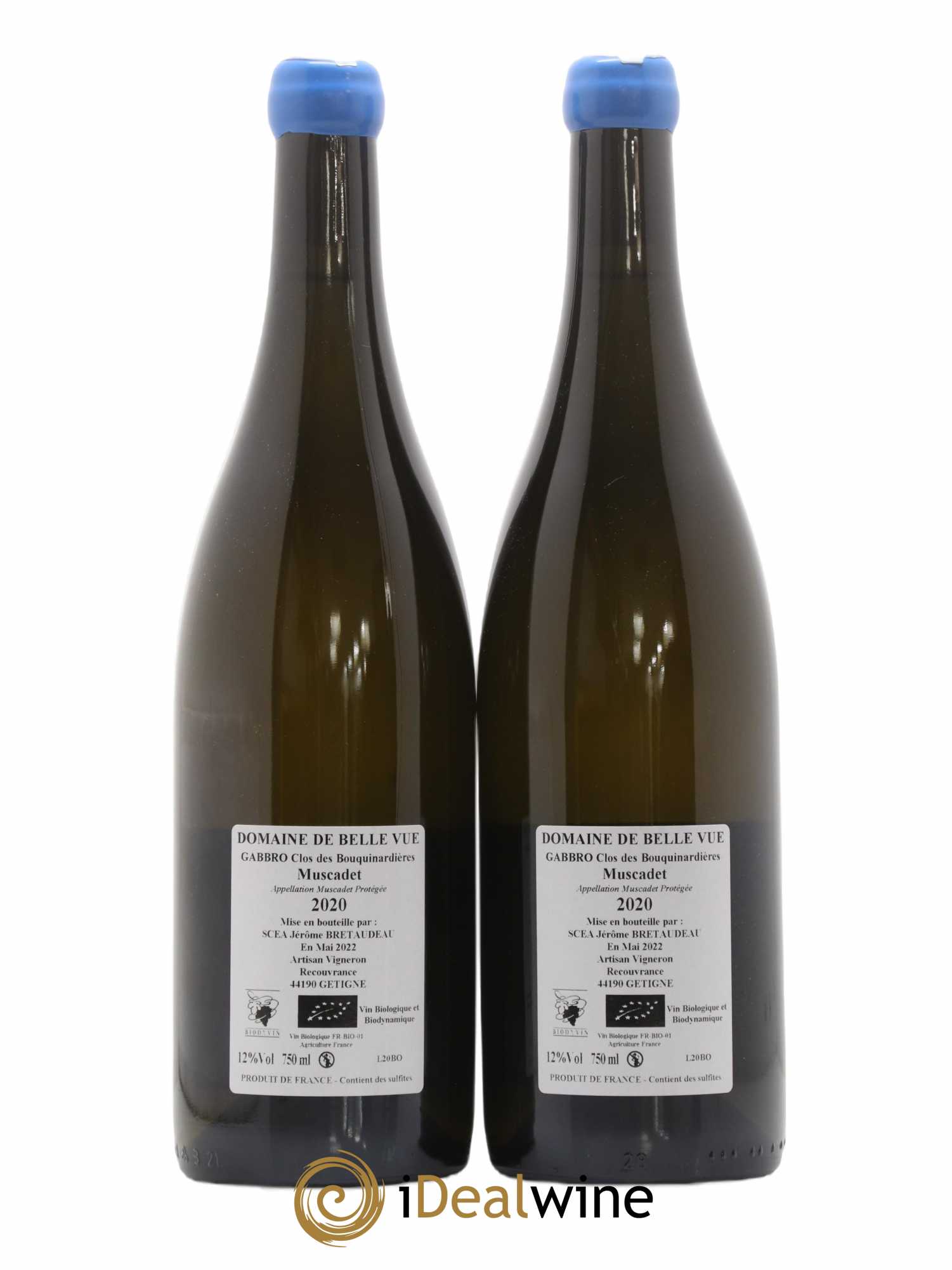Muscadet-Sèvre-et-Maine Gabbro Clos des Bouquinardières Jérôme Bretaudeau - Domaine de Bellevue 2020 - Lot de 2 bouteilles - 1