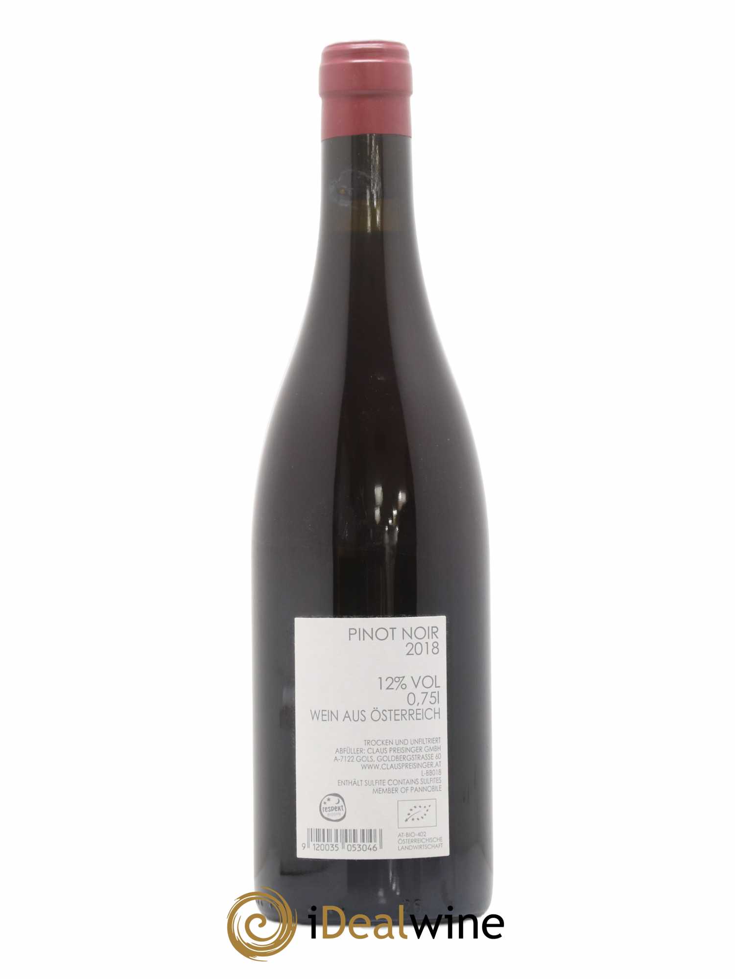 Autriche Claus Preisinger Pinot Noir 2018 - Lot de 1 bouteille - 1