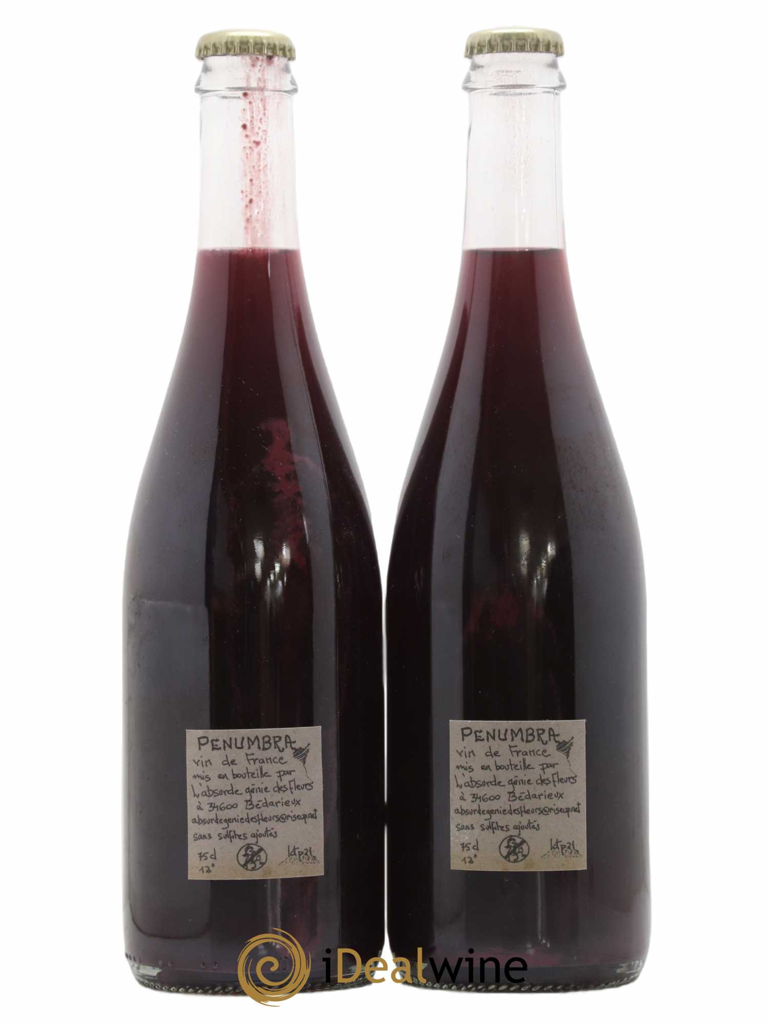 Vin de France Penumbra L'Absurde Génie des Fleurs (sans prix de réserve) 2021 - Lot de 2 bouteilles - 1