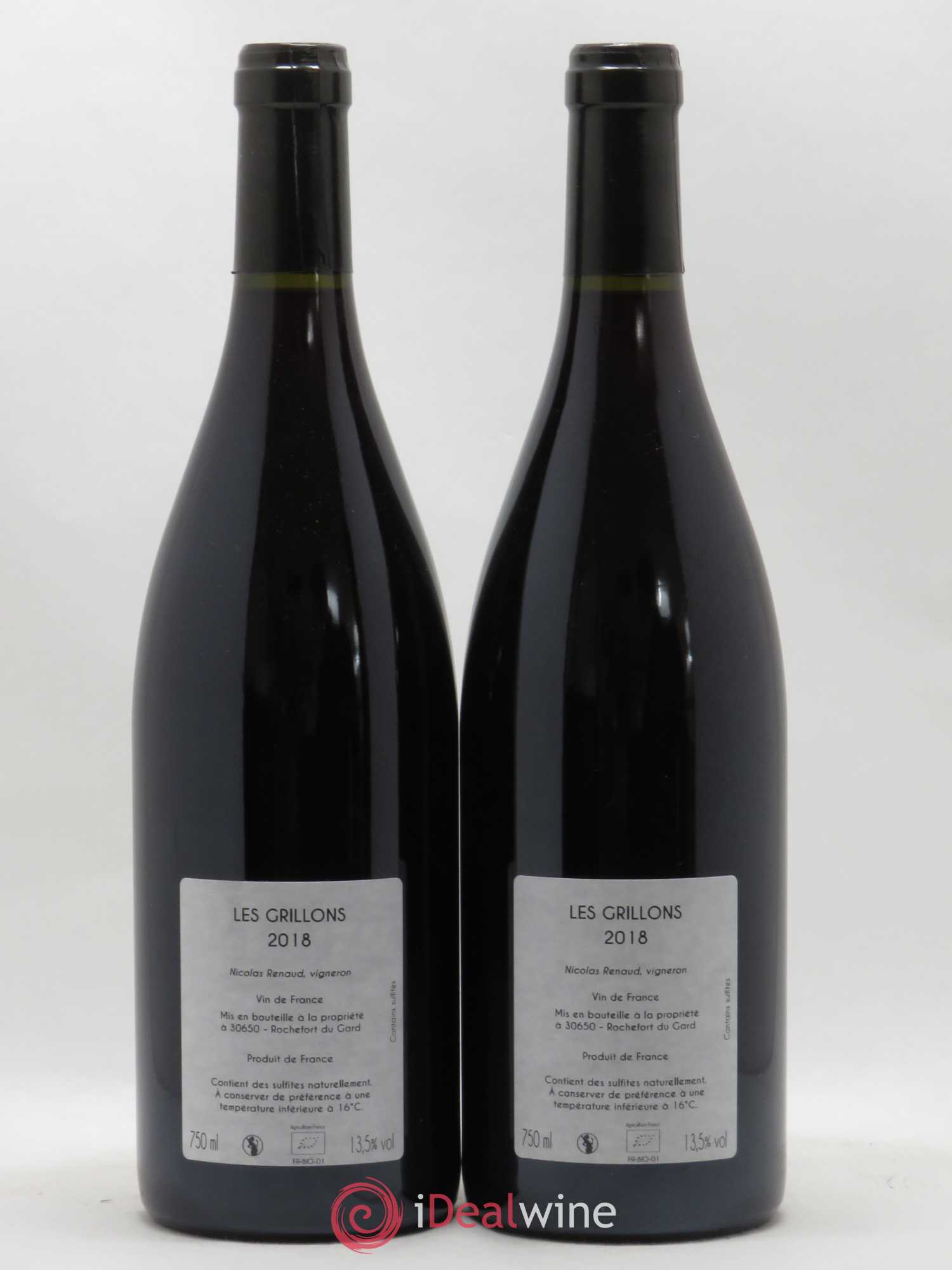 Vin de France Les Grillons Clos des Grillons 2018 - Lotto di 2 bottiglie - 1