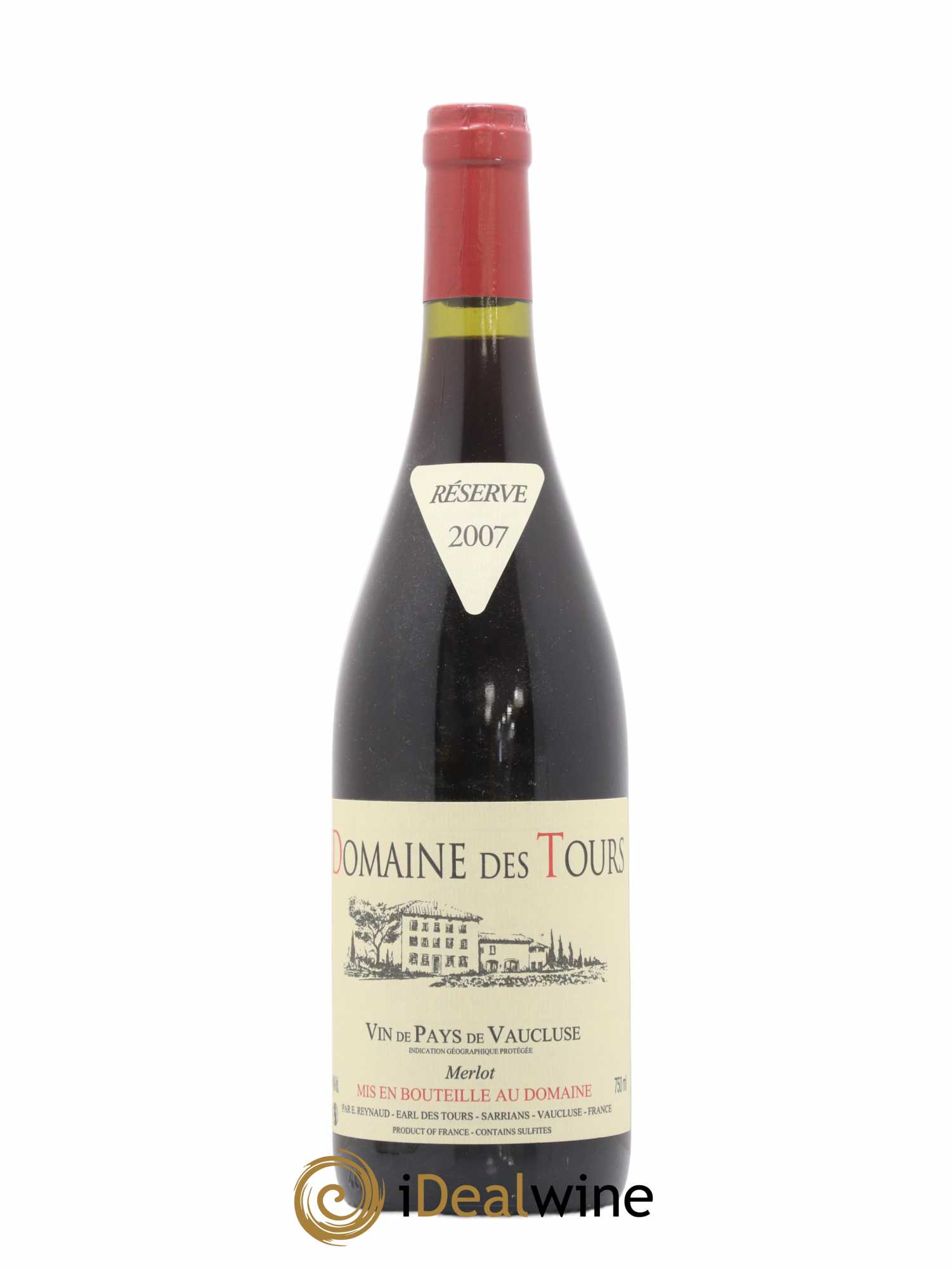 Vaucluse Domaine des Tours Merlot Emmanuel Reynaud 2007 - Lot de 1 bouteille - 0