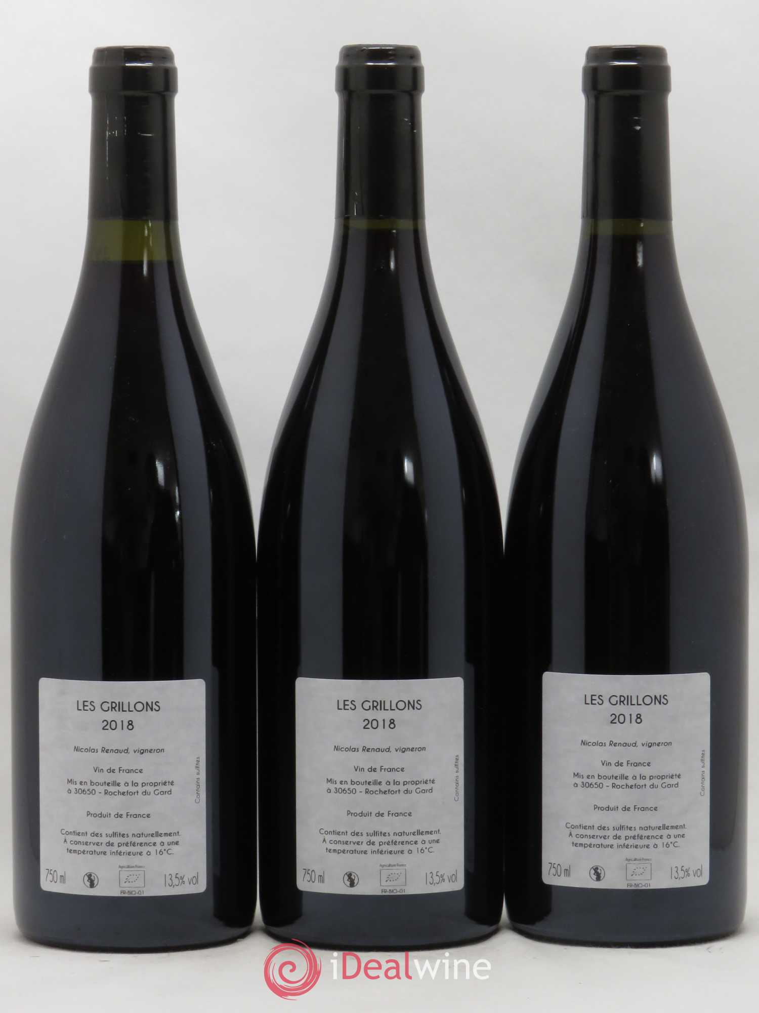 Vin de France Les Grillons Clos des Grillons 2018 - Lot de 3 bouteilles - 1