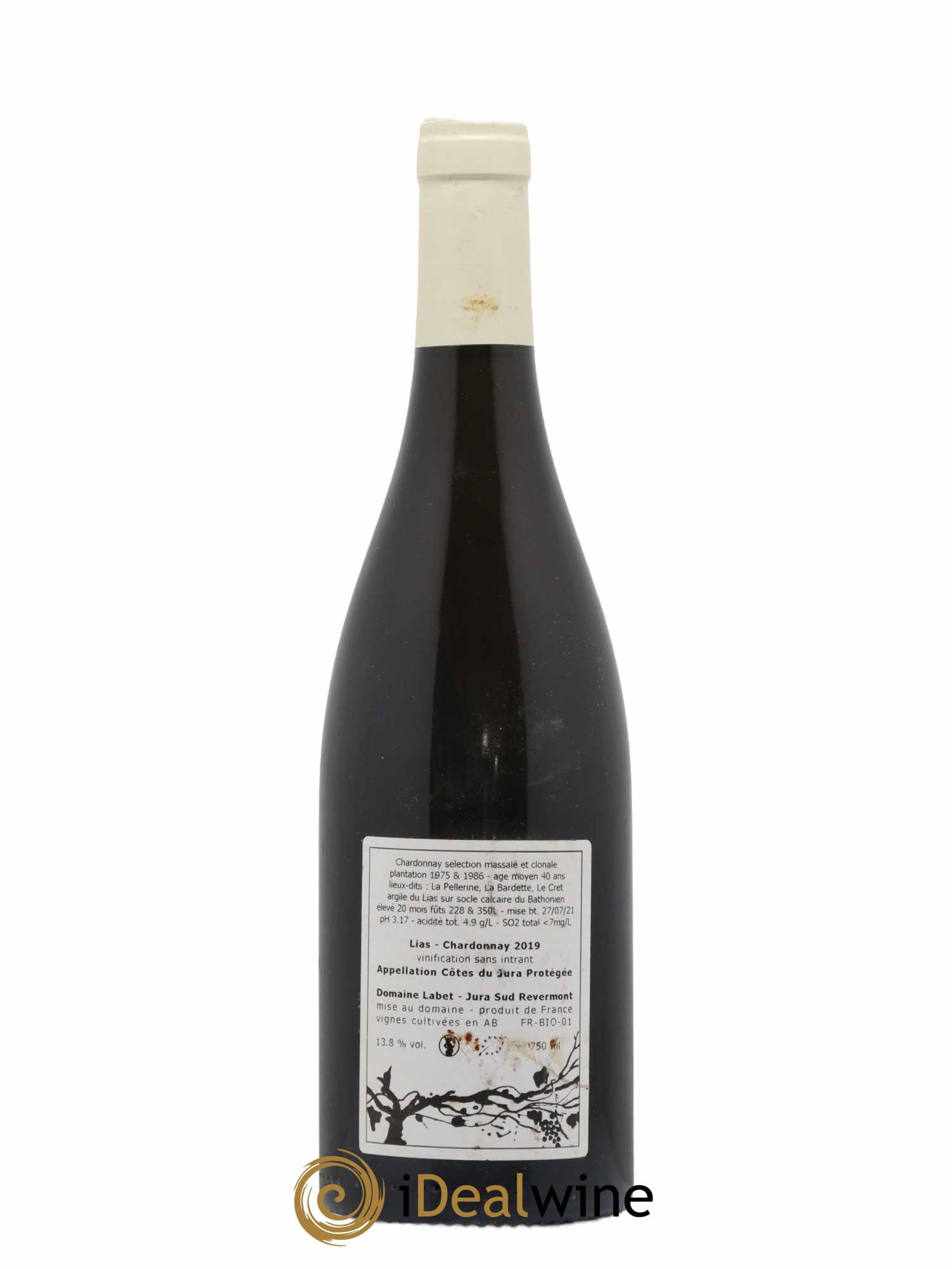 Côtes du Jura Chardonnay Lias Romain - Julien  - Charline Labet 2019 - Lot de 1 bouteille - 1