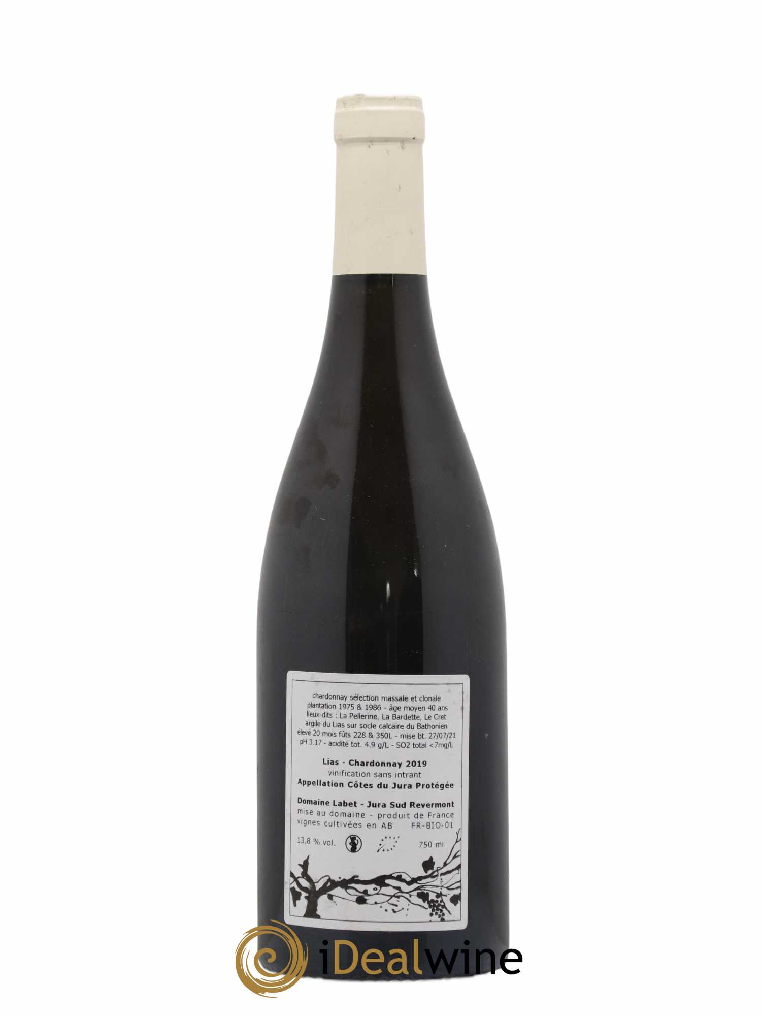 Côtes du Jura Chardonnay Lias Romain - Julien - Charline Labet 2019 - Lot de 1 bouteille - 1