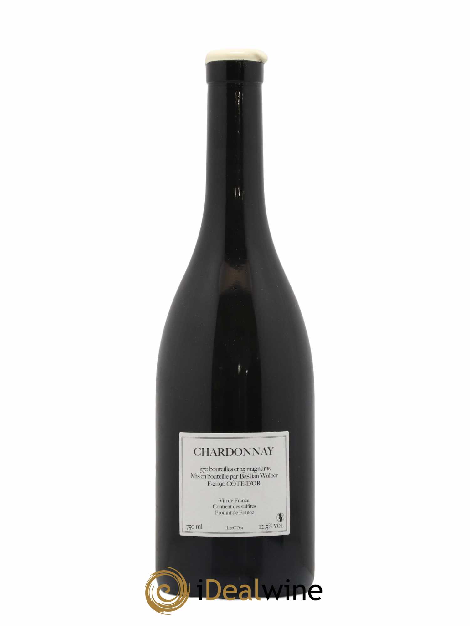 Vin de France Laisse Tomber Chardonnay Bastian Wolber 2020 - Lot de 1 bouteille - 1
