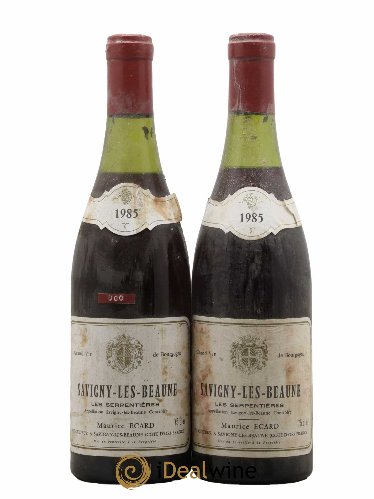 Savigny-lès-Beaune 1er Cru Les Serpentières Michel Ecard (Domaine) 1985 - Lot de 2 bouteilles - 0