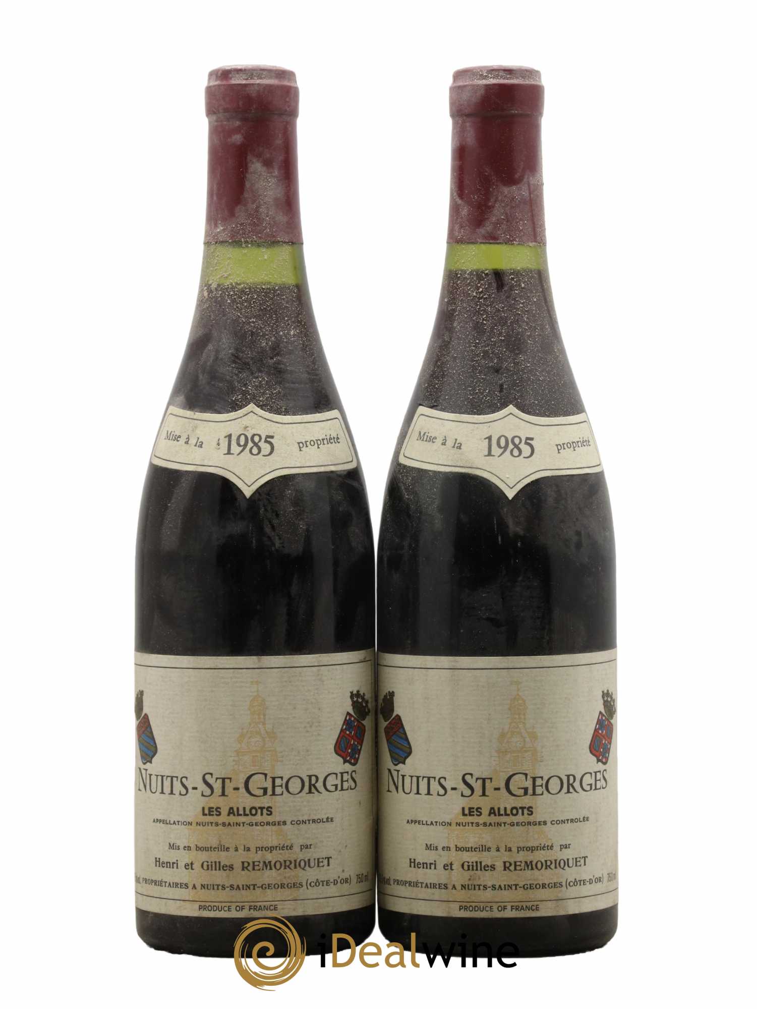 Nuits-Saint-Georges Les Allots Gilles Remoriquet 1985 - Lot de 2 bouteilles - 0