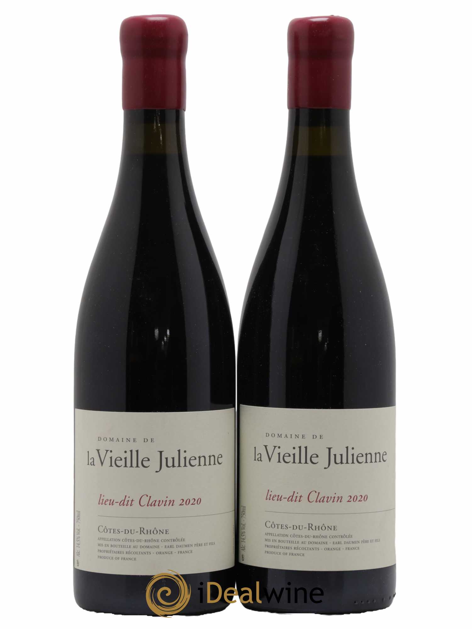 Côtes-du-Rhône Vieille Julienne (Domaine de la) Lieu-dit Clavin Jean-Paul Daumen 2020 - Lot de 2 bouteilles - 0