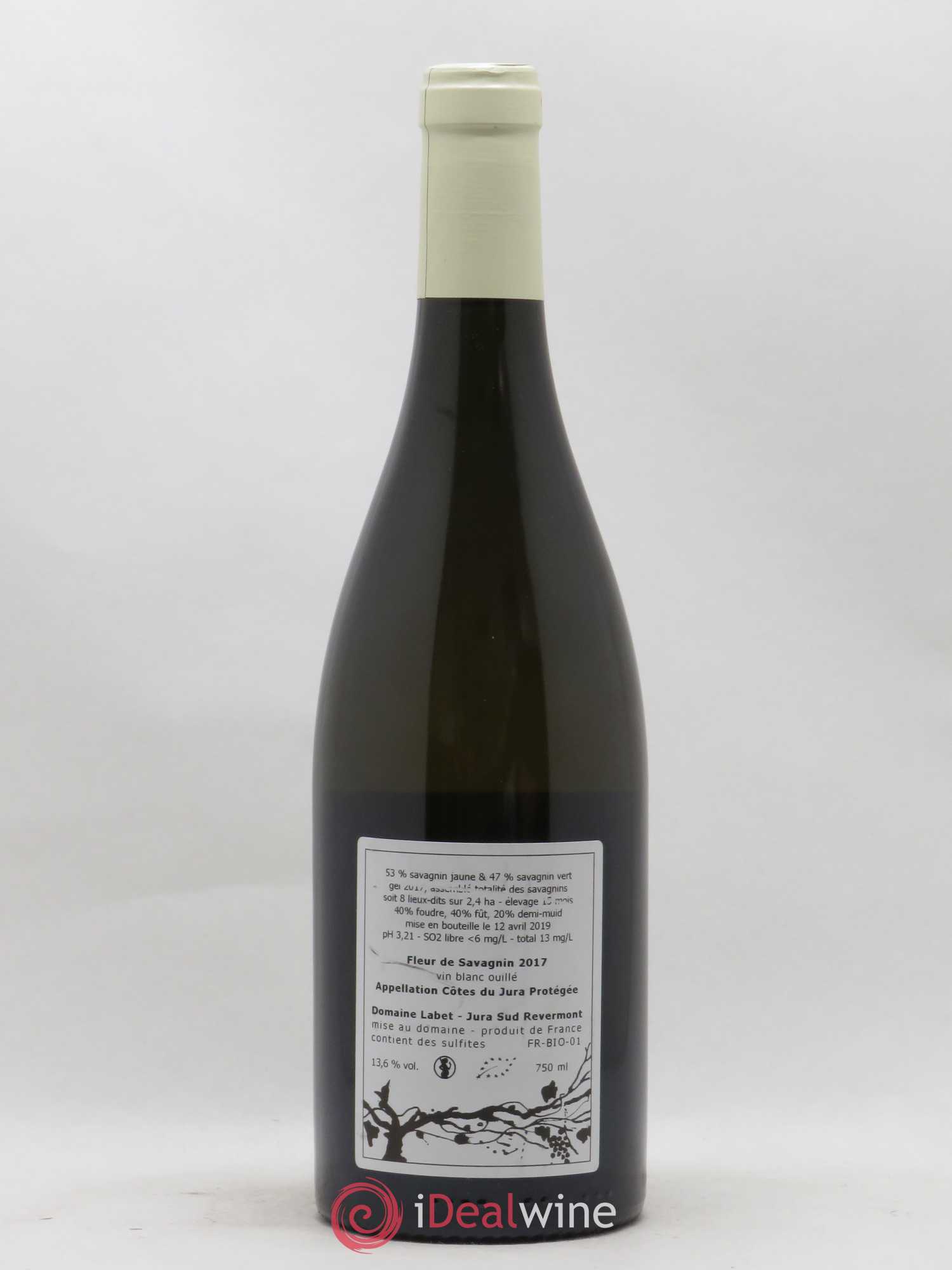 Côtes du Jura Fleur de Savagnin Romain - Julien - Charline Labet 2017 - Lot de 1 bouteille - 1