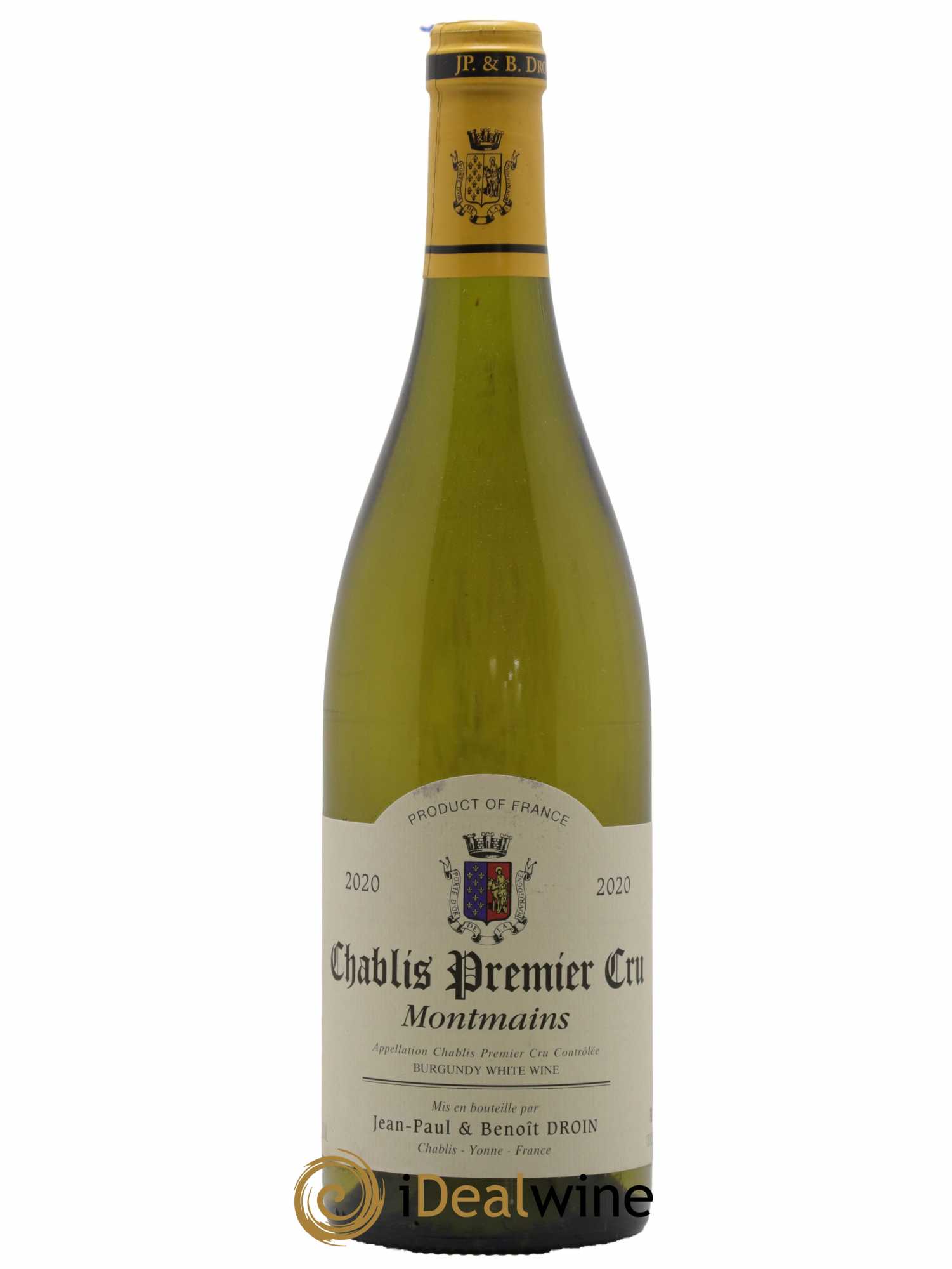 Chablis 1er Cru Montmains Jean-Paul & Benoît Droin (Domaine) 2020 - Lot de 1 bouteille - 0