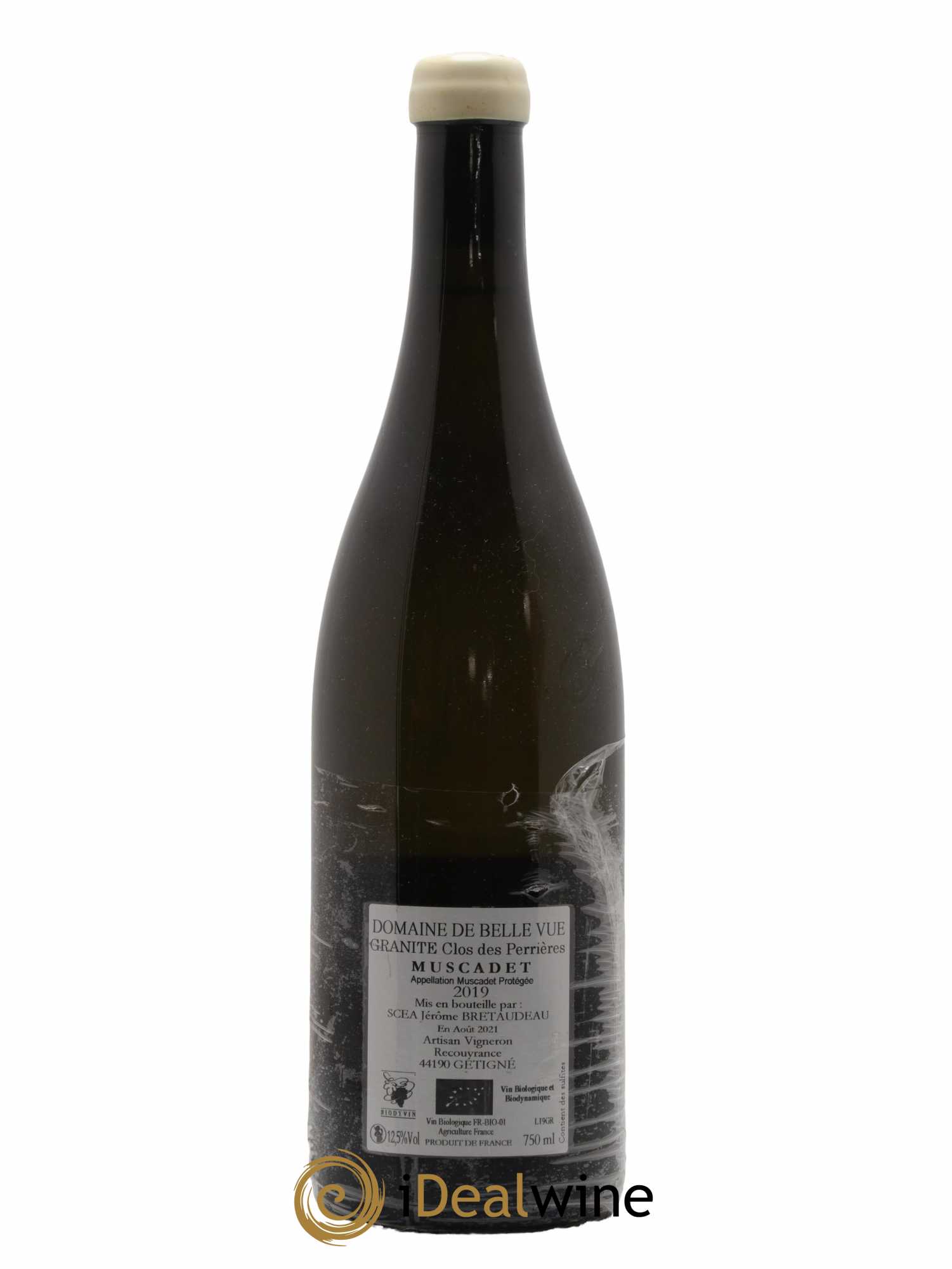 Muscadet-Sèvre-et-Maine Granite Clos des Perrières Jérôme Bretaudeau - Domaine de Bellevue 2019 - Lot de 1 bouteille - 1