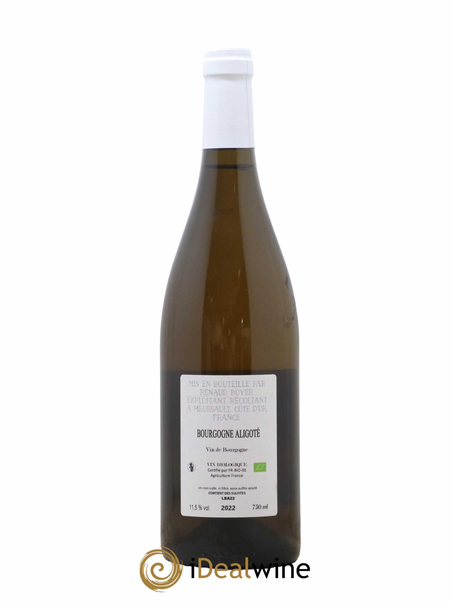 Bourgogne Aligoté Domaine Renaud Boyer 2022 - Lot de 1 bouteille - 1