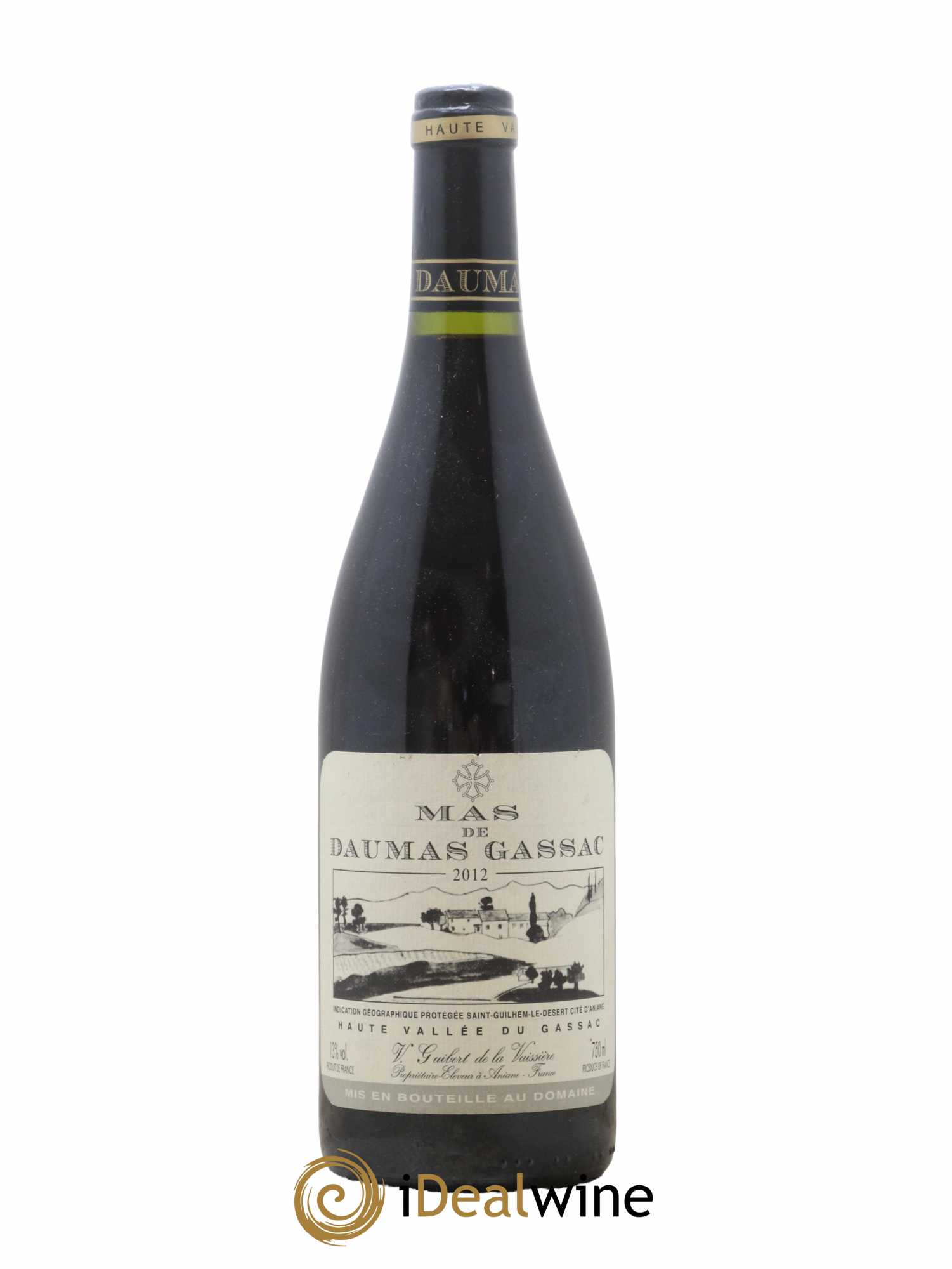 IGP St Guilhem-le-Désert - Cité d'Aniane Mas Daumas Gassac Famille Guibert de La Vaissière 2012 - Lot of 1 bottle - 0