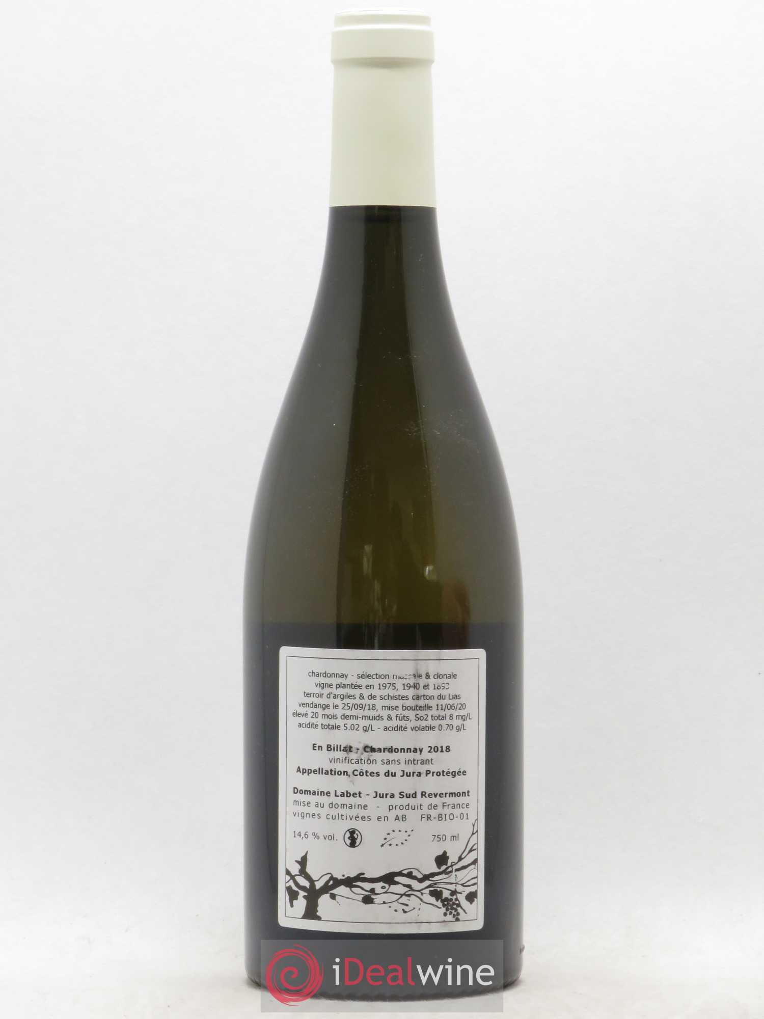 Côtes du Jura Chardonnay En Billat Labet (Domaine) 2018 - Lot de 1 bouteille - 1