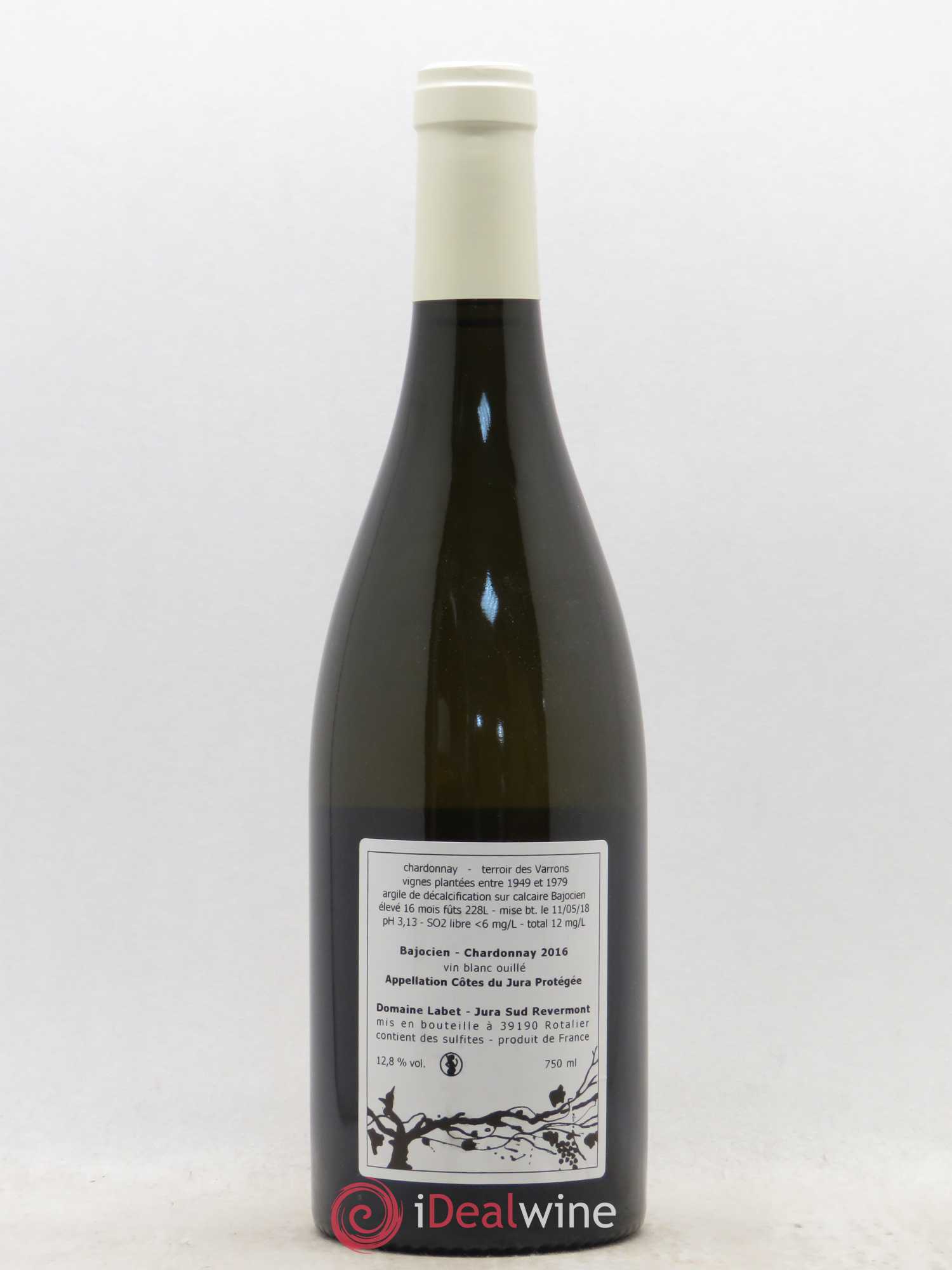 Côtes du Jura Chardonnay Bajocien Romain - Julien - Charline Labet 2016 - Lot de 1 bouteille - 1
