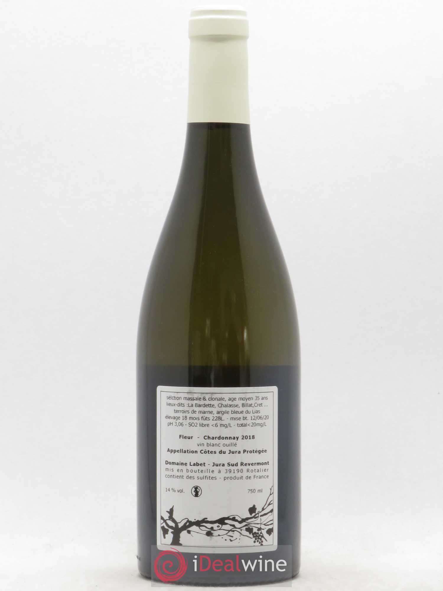 Côtes du Jura Chardonnay Fleur Romain - Julien - Charline Labet 2018 - Lot de 1 bouteille - 1