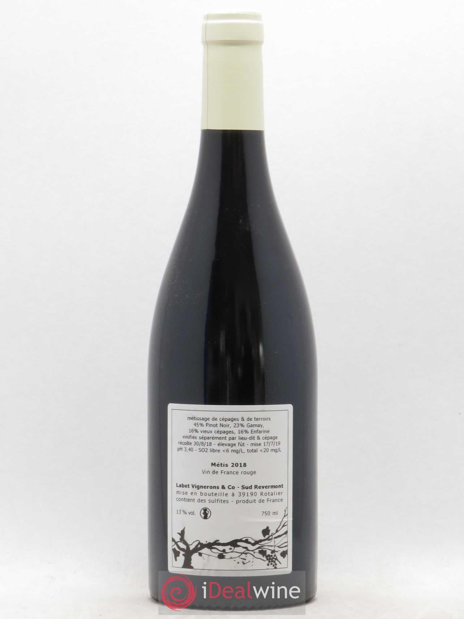 Vin de France Métis Romain - Julien - Charline Labet 2018 - Lot de 1 bouteille - 1