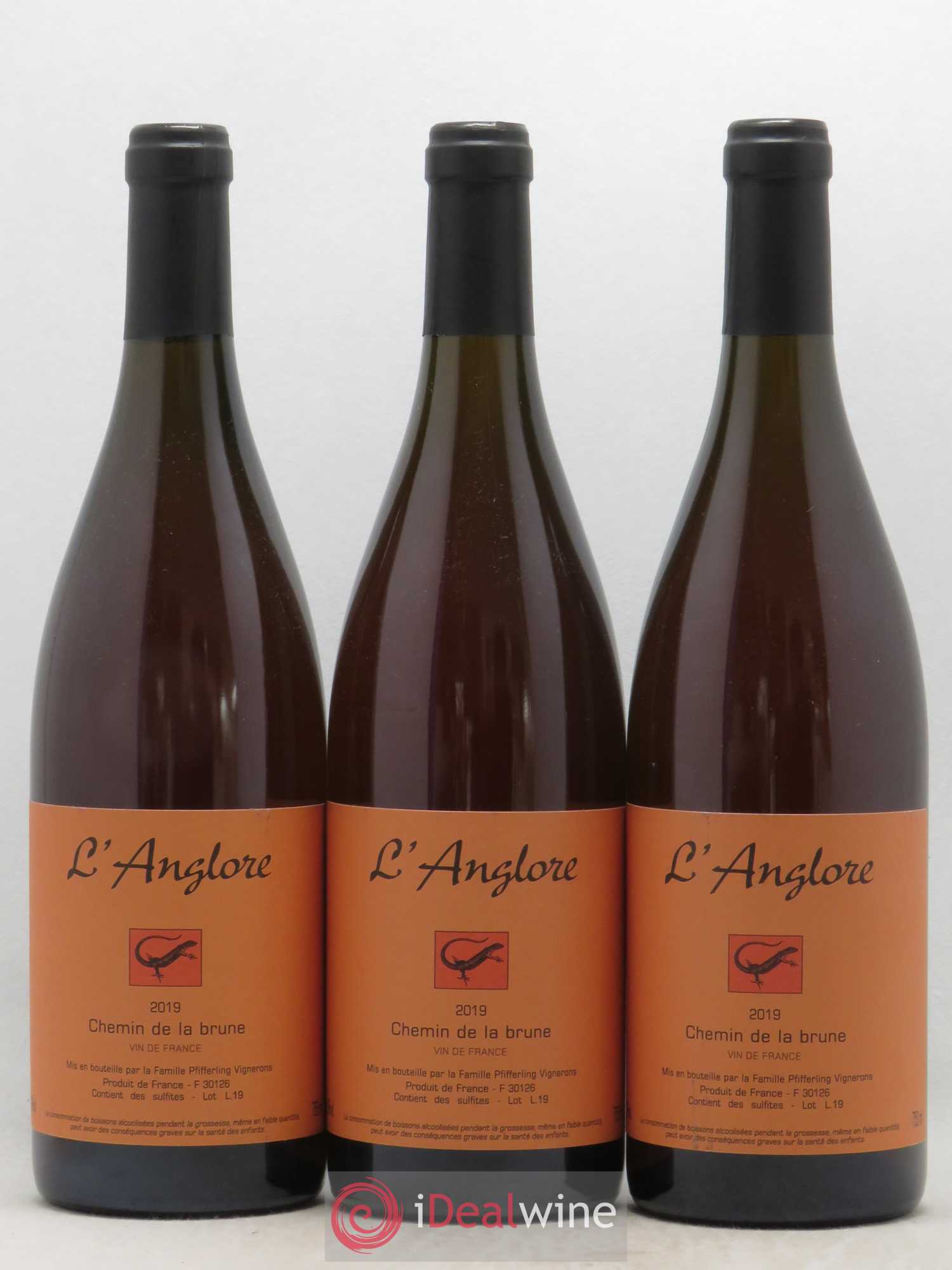 Vin de France Chemin de la brune L'Anglore 2019 - Lot de 3 bouteilles - 0