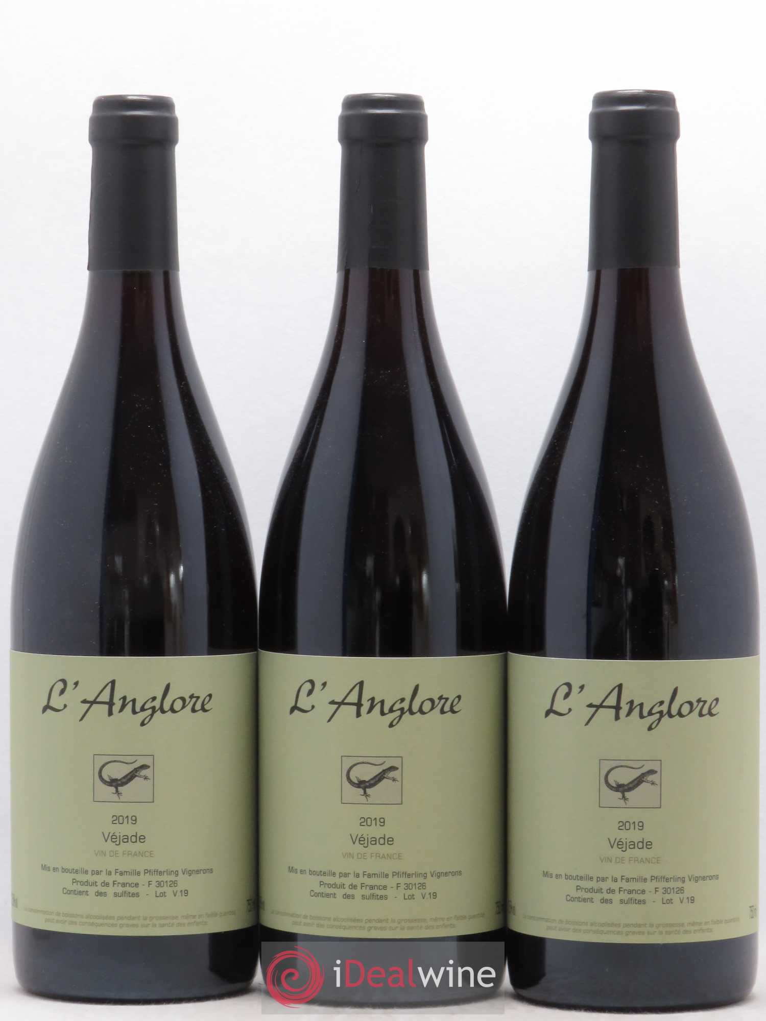 Vin de France Véjade L'Anglore 2019 - Lot de 3 bouteilles - 0