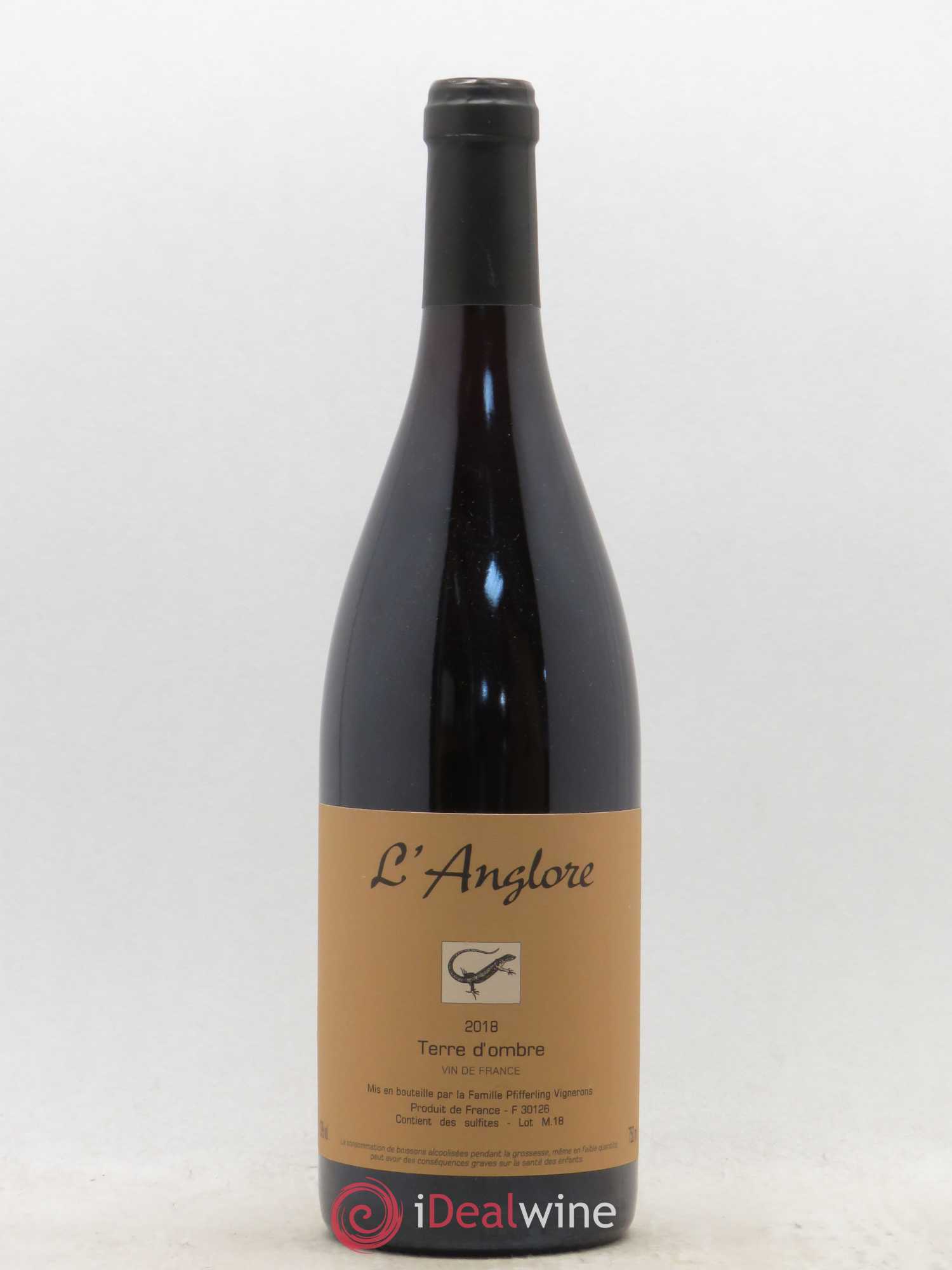 Vin de France Terre d'Ombre L'Anglore 2018 - Lot de 1 bouteille - 0