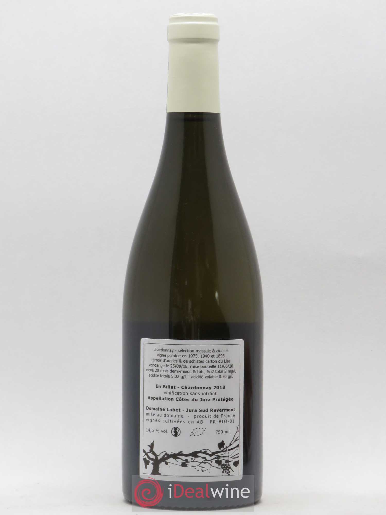 Côtes du Jura Chardonnay En Billat Labet (Domaine) 2018 - Lot de 1 bouteille - 1
