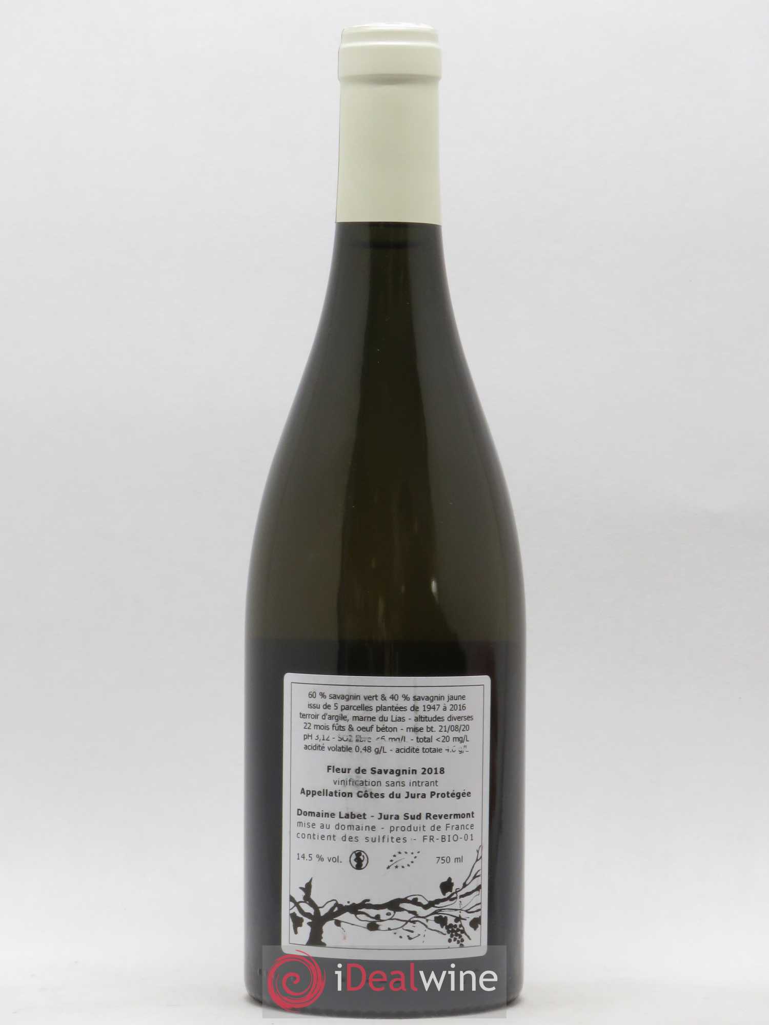 Côtes du Jura Fleur de Savagnin Romain - Julien - Charline Labet 2018 - Lot de 1 bouteille - 1