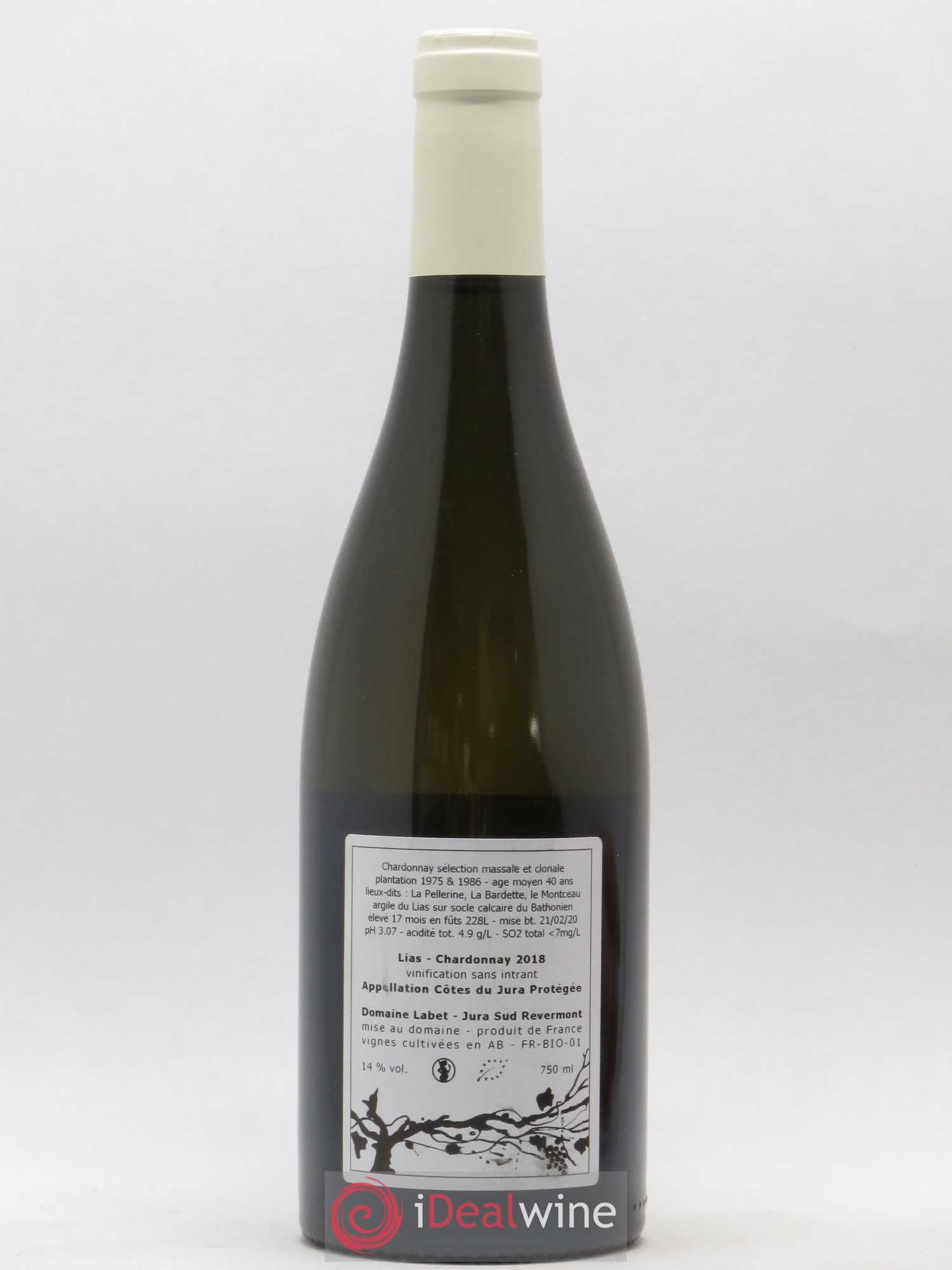 Côtes du Jura Chardonnay Lias Romain - Julien  - Charline Labet 2018 - Lot de 1 bouteille - 1