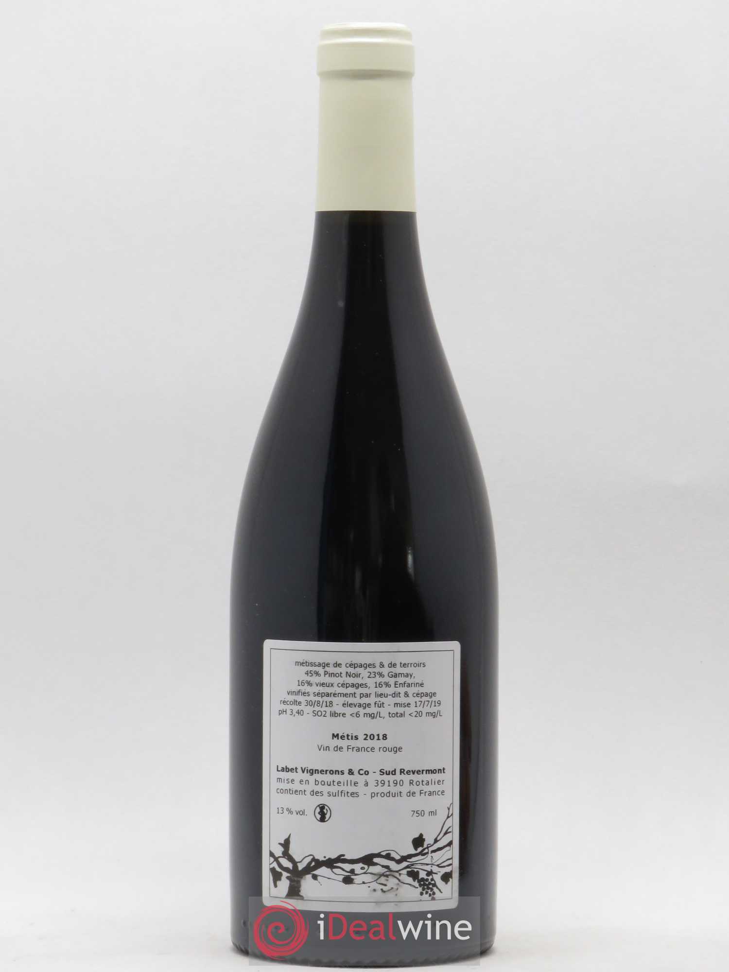 Vin de France Métis Romain - Julien - Charline Labet 2018 - Lot de 1 bouteille - 1