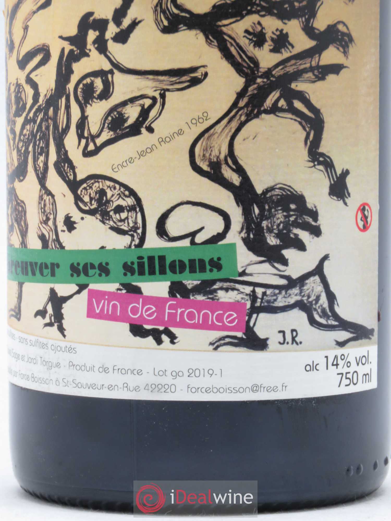 Vin de France Abreuver ses sillons Daniel Sage 2018 - Lot de 1 bouteille - 1