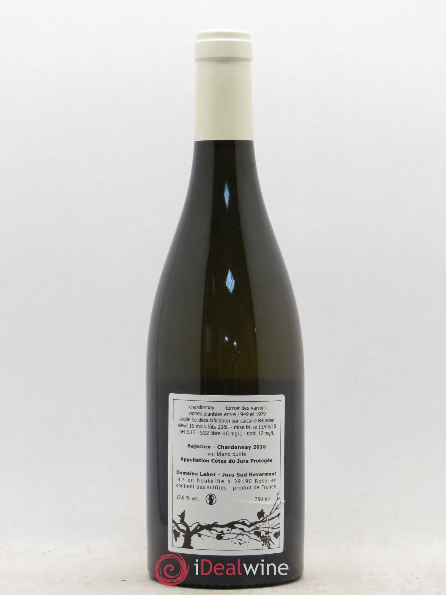 Côtes du Jura Chardonnay Bajocien Romain - Julien - Charline Labet 2016 - Lot de 1 bouteille - 1