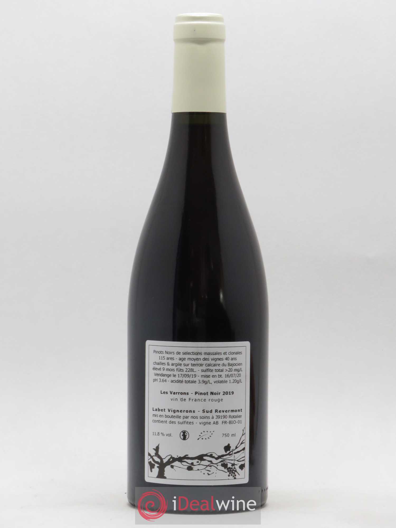 Vin de France Pinot Noir Les Varrons Domaine Labet 2019 - Posten von 1 Flasche - 1