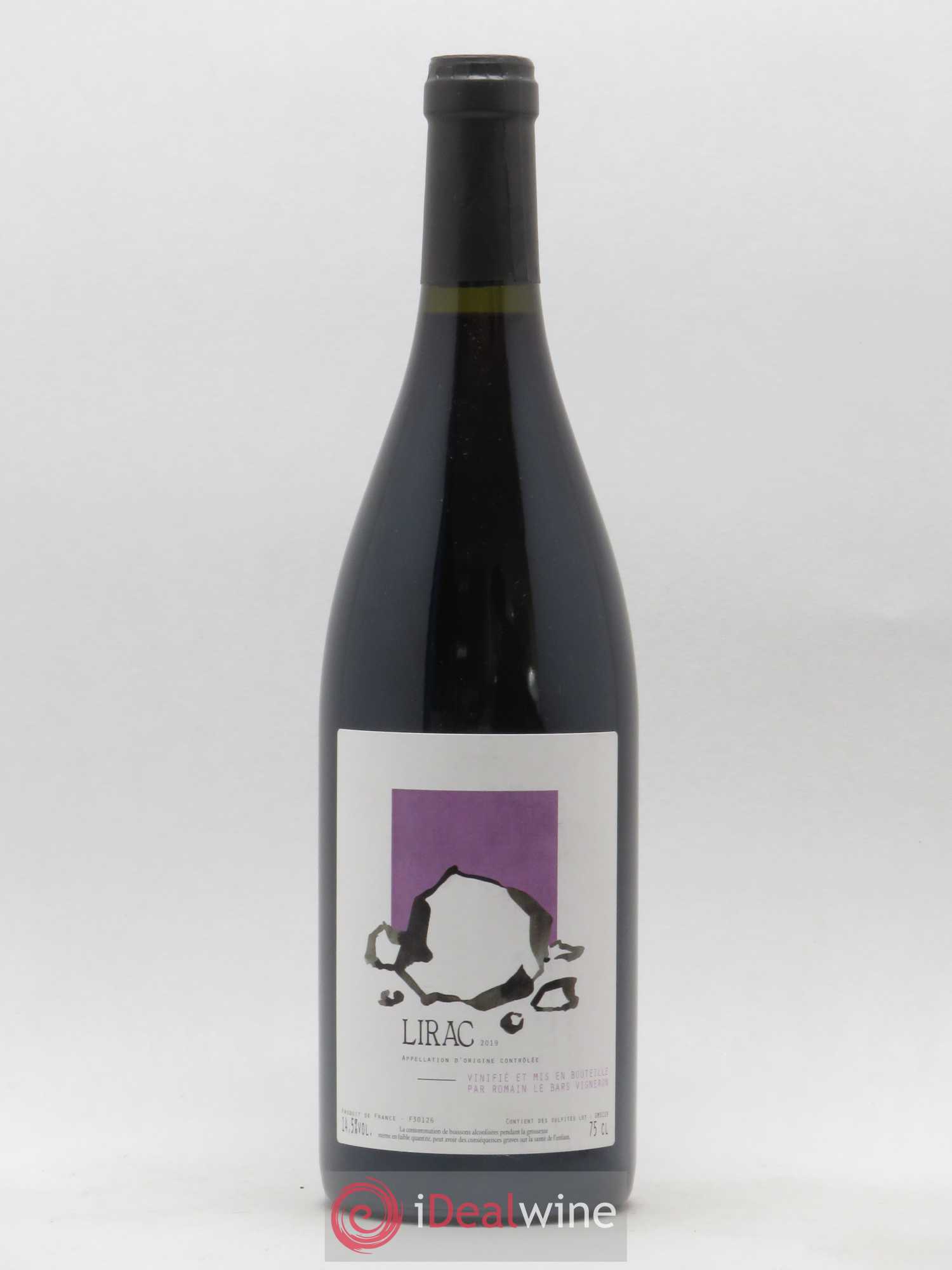 Lirac Romain Le Bars 2019 - Lot de 1 bouteille - 0
