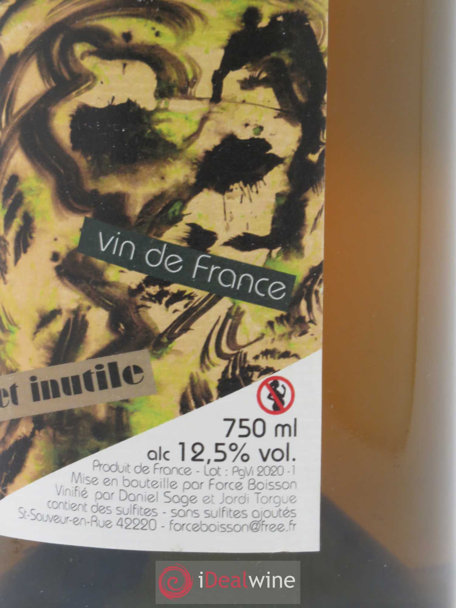 Vin de France Un Trajet Inutile Daniel Sage 2019 - Posten von 1 Flasche - 1