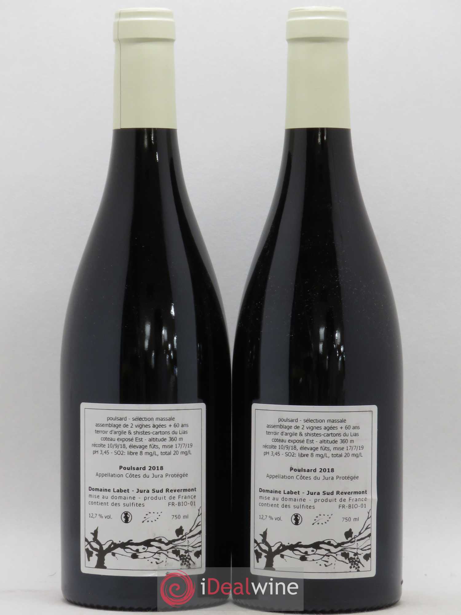 Côtes du Jura Poulsard séléction Massale Domaine Labet 2018 - Posten von 2 Flaschen - 1