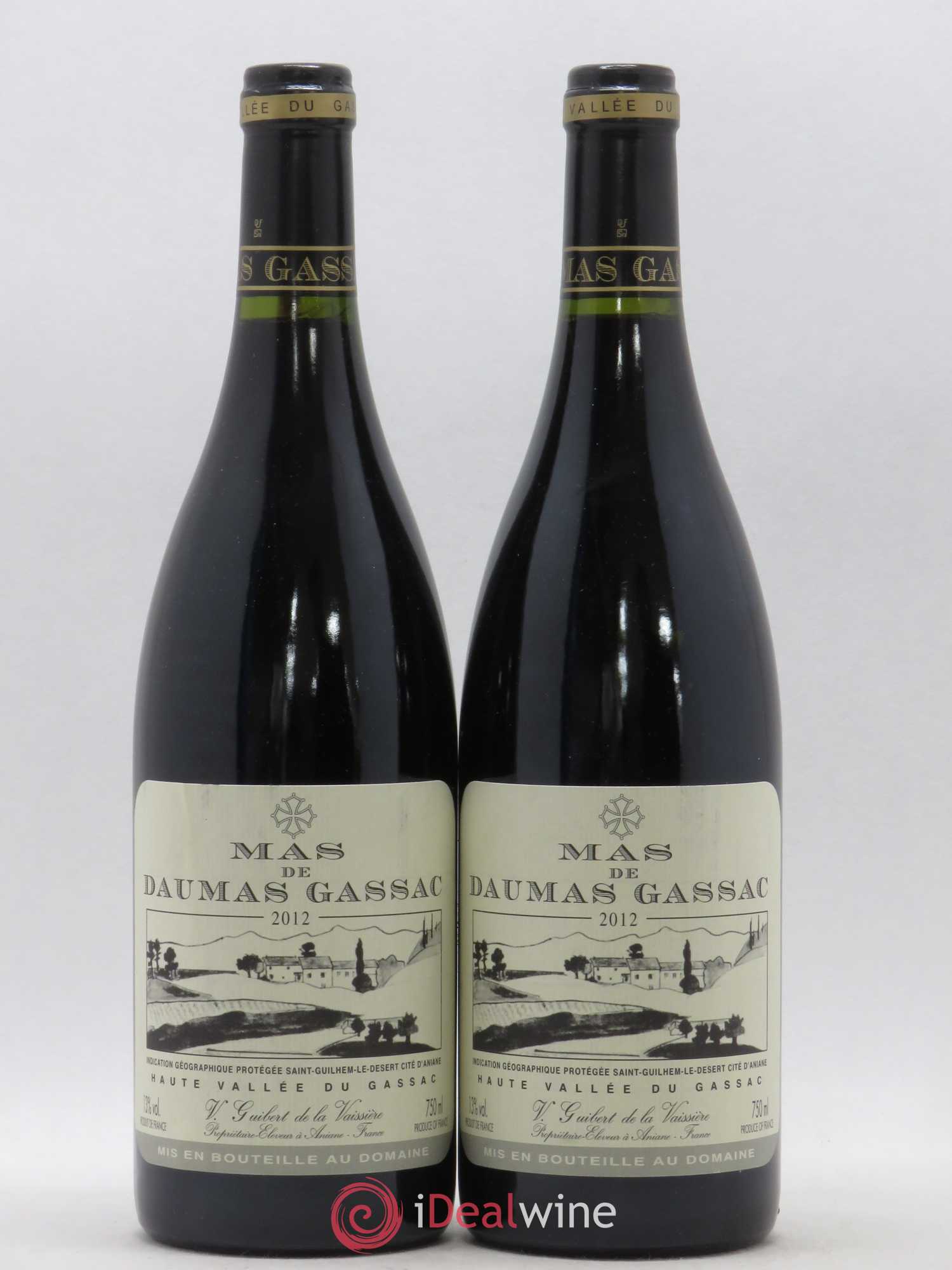 Saint-Guilhem-le-Désert - Cité d'Aniane Mas Daumas Gassac Famille Guibert de La Vaissière 2012 - Lot de 2 bouteilles - 0
