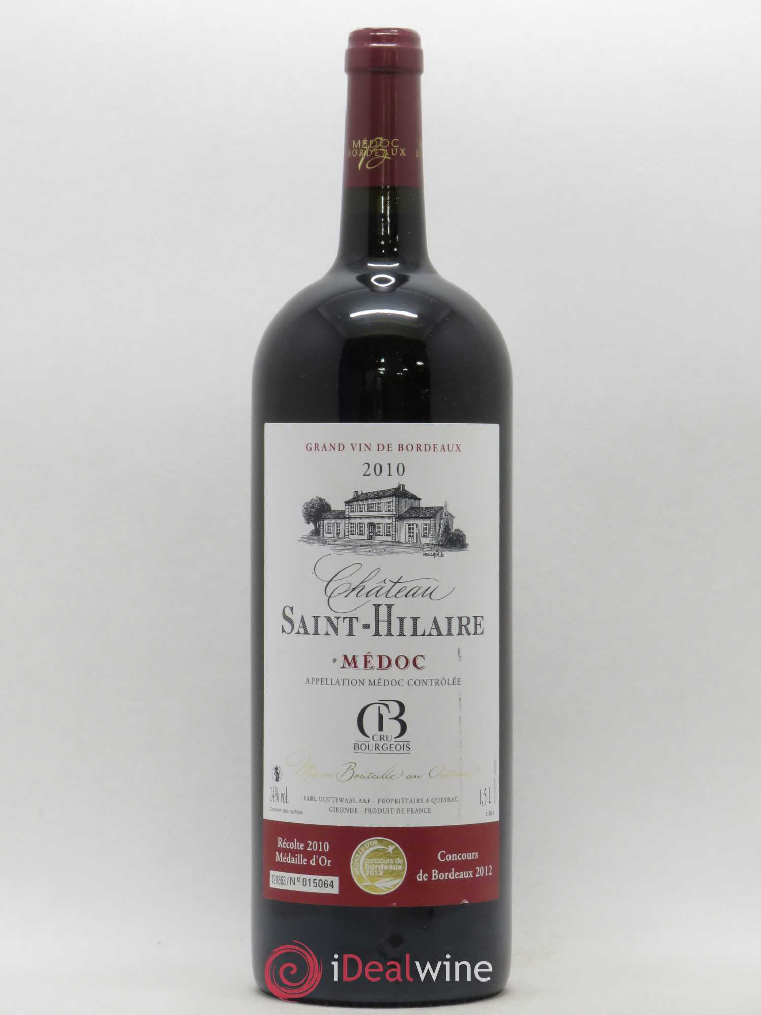 Médoc Château Saint-Hilaire 2010 - Posten von 1 Magnum - 0
