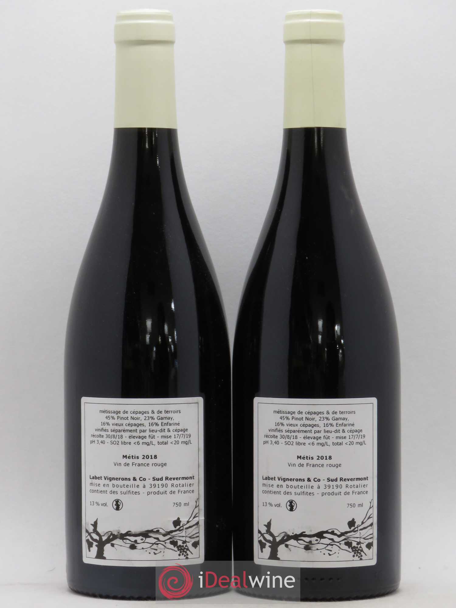 Vin de France Métis Romain - Julien - Charline Labet 2018 - Lot de 2 bouteilles - 1