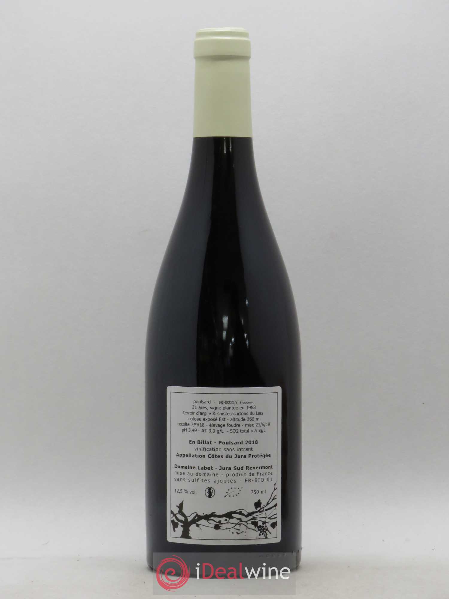 Côtes du Jura Poulsard En Billat Romain - Julien - Charline Labet Massale 2018 - Lot de 1 bouteille - 1