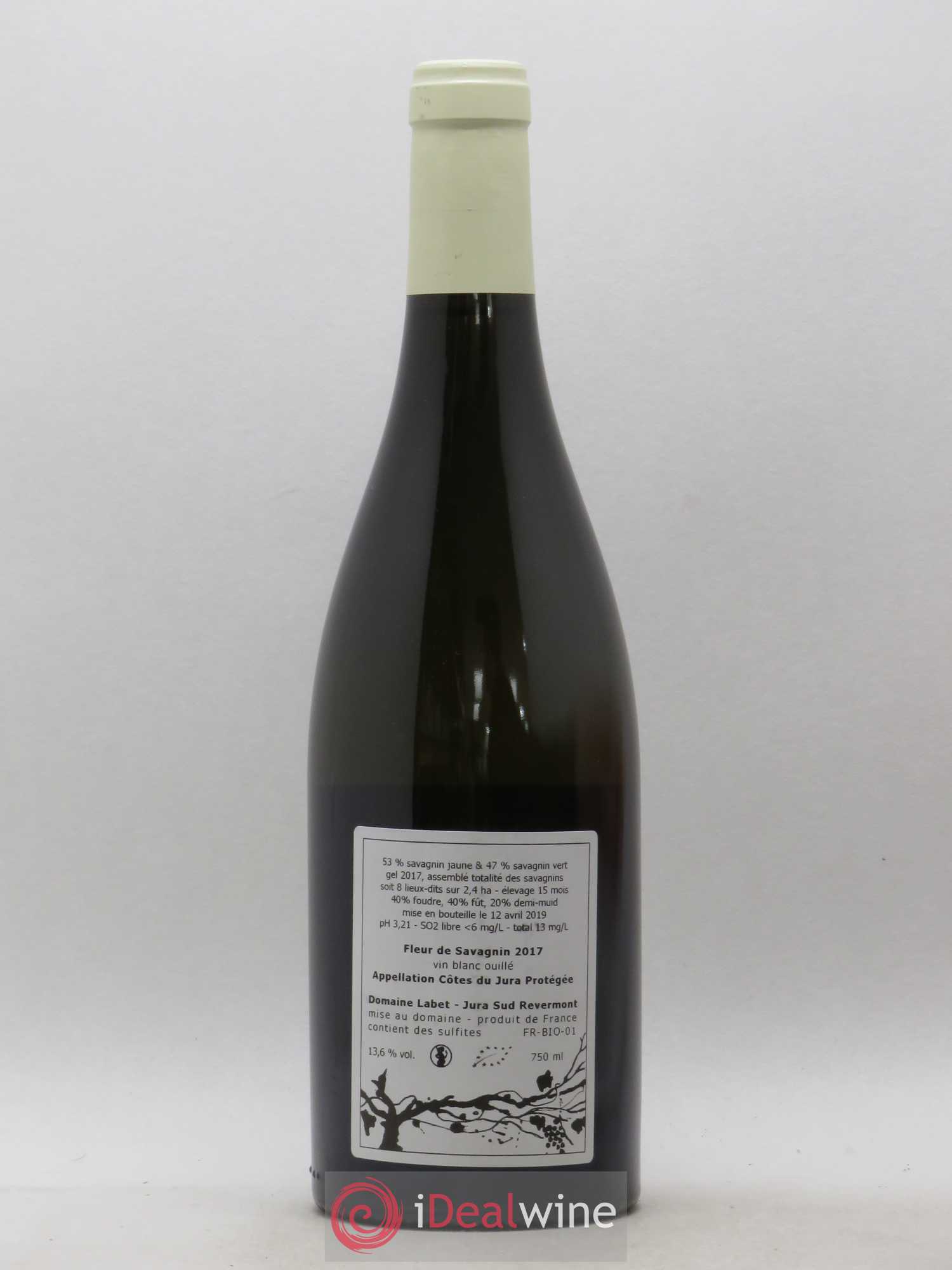 Côtes du Jura Fleur de Savagnin Romain - Julien - Charline Labet 2017 - Lot de 1 bouteille - 1
