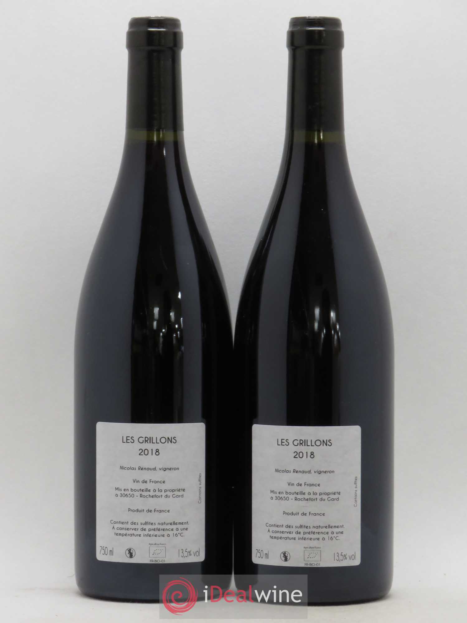 Vin de France Les Grillons Clos des Grillons 2018 - Lot de 2 bouteilles - 1