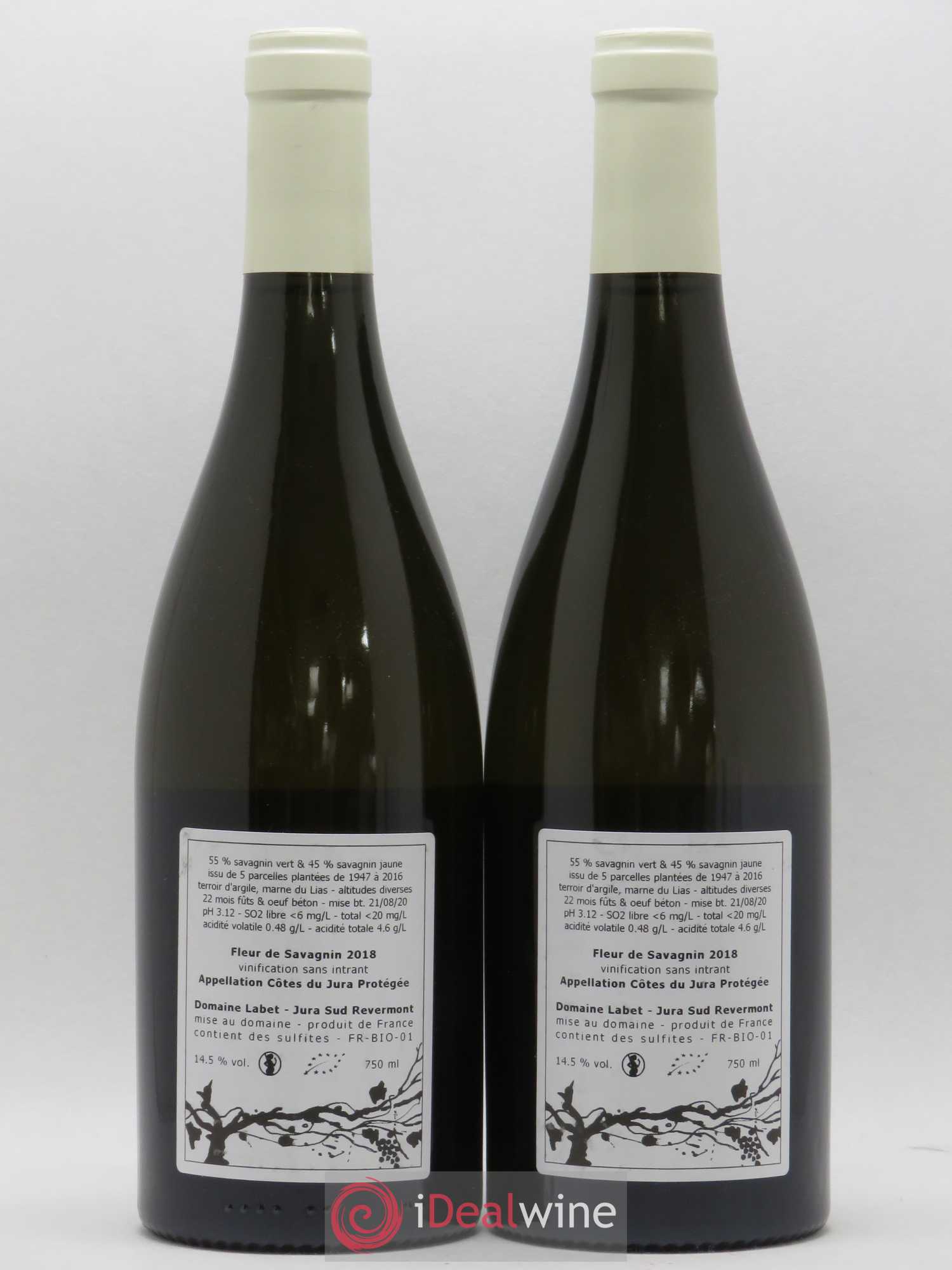 Côtes du Jura Fleur de Savagnin Romain - Julien - Charline Labet 2018 - Lot de 2 bouteilles - 1